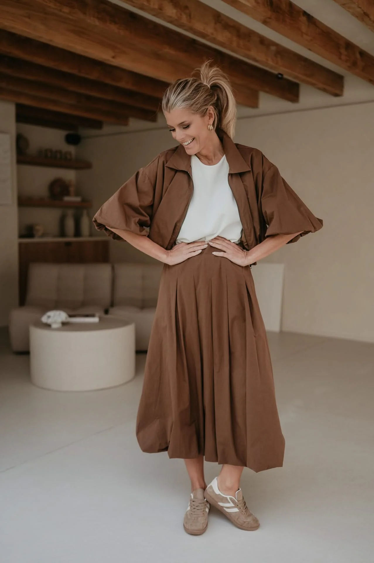 Diletto skirt I Chocolate Brown - Image 9