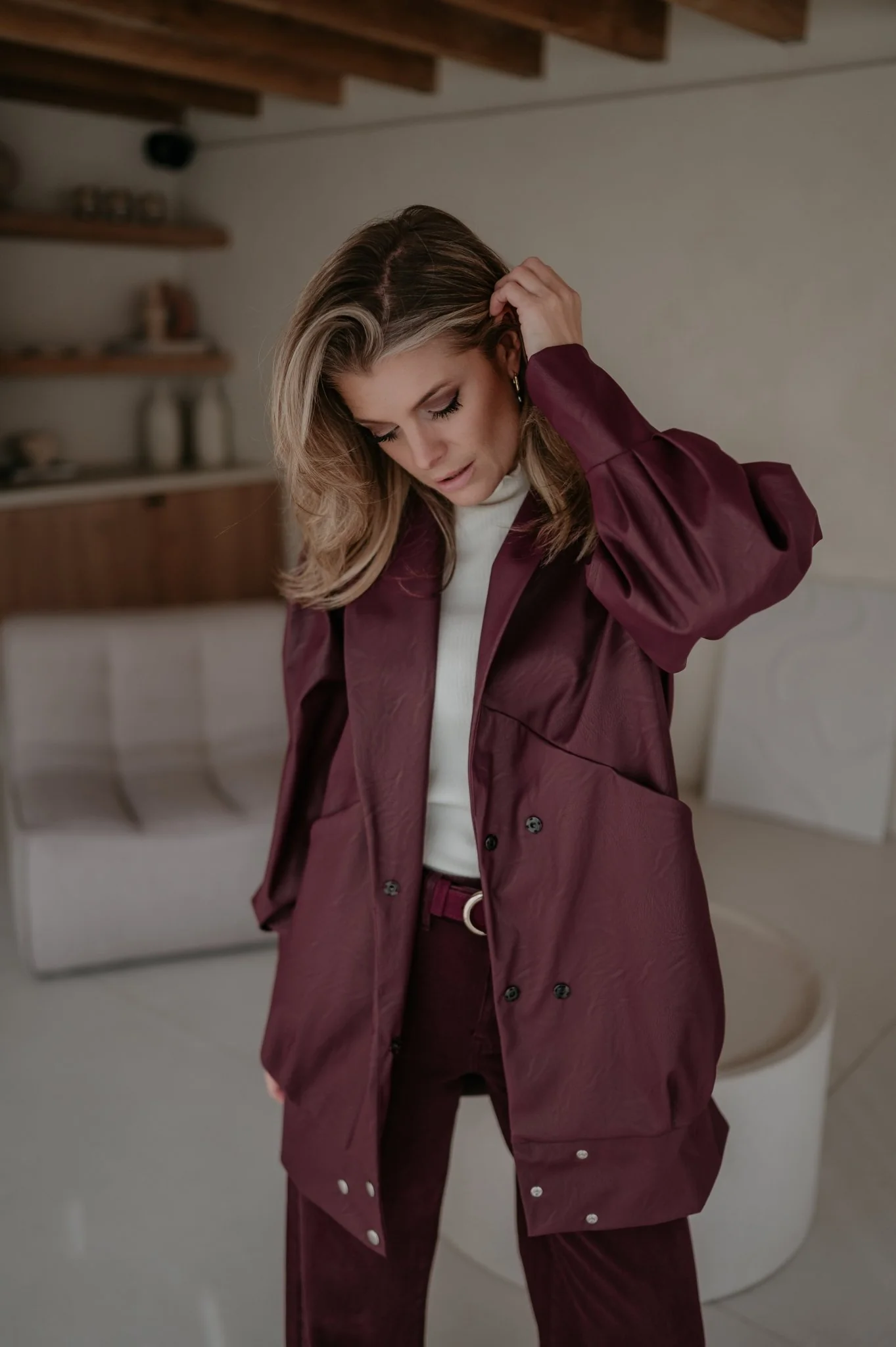 Disgelo jacket I Burgundy - Image 12