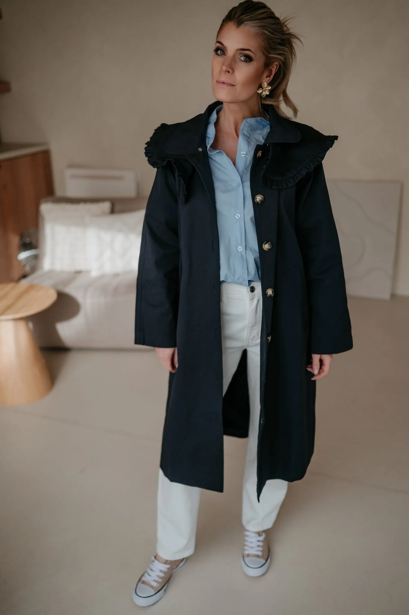 Dralini coat I Navy Blue - Image 10