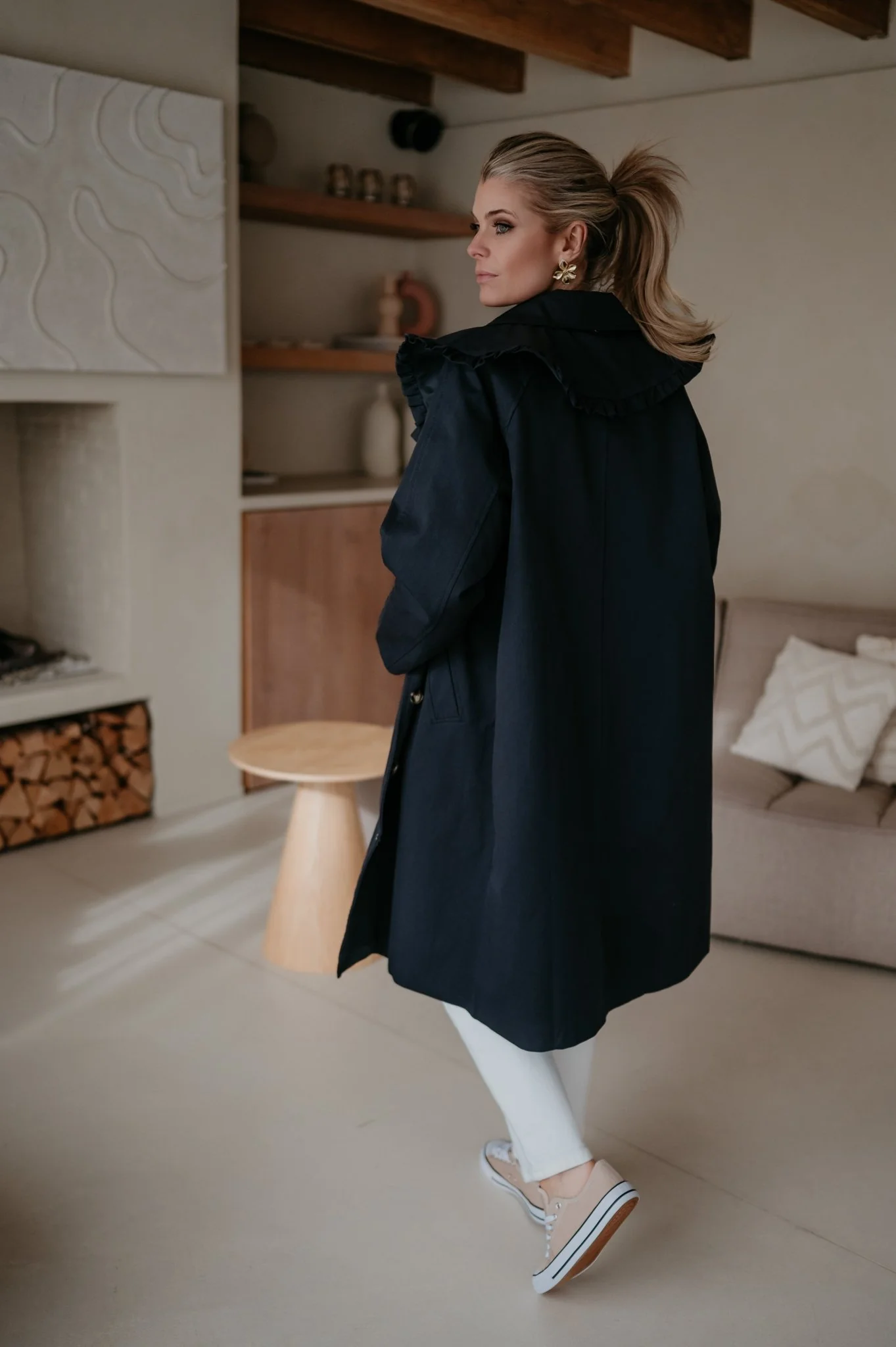 Dralini coat I Navy Blue - Image 12