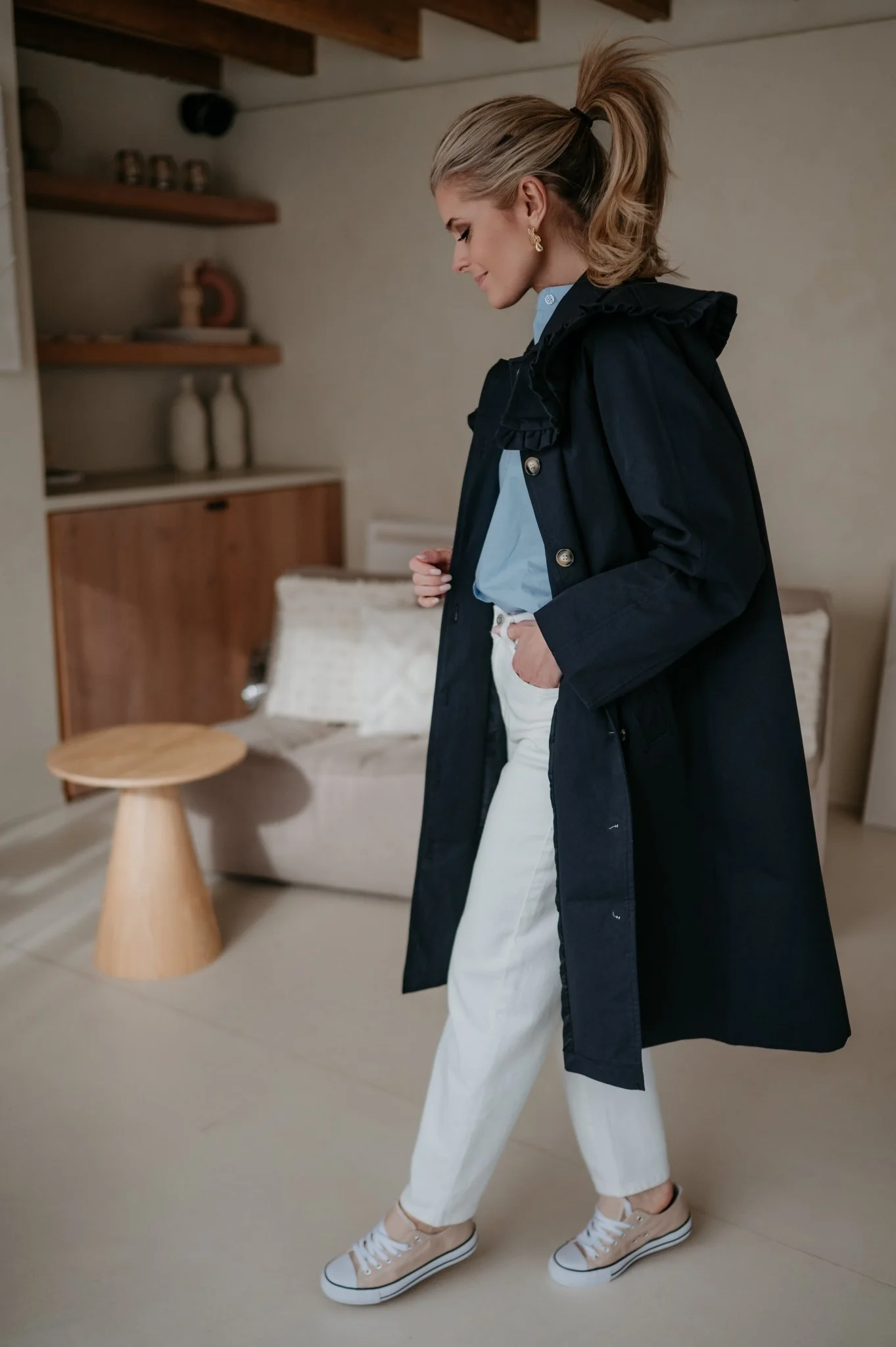 Dralini coat I Navy Blue - Image 7