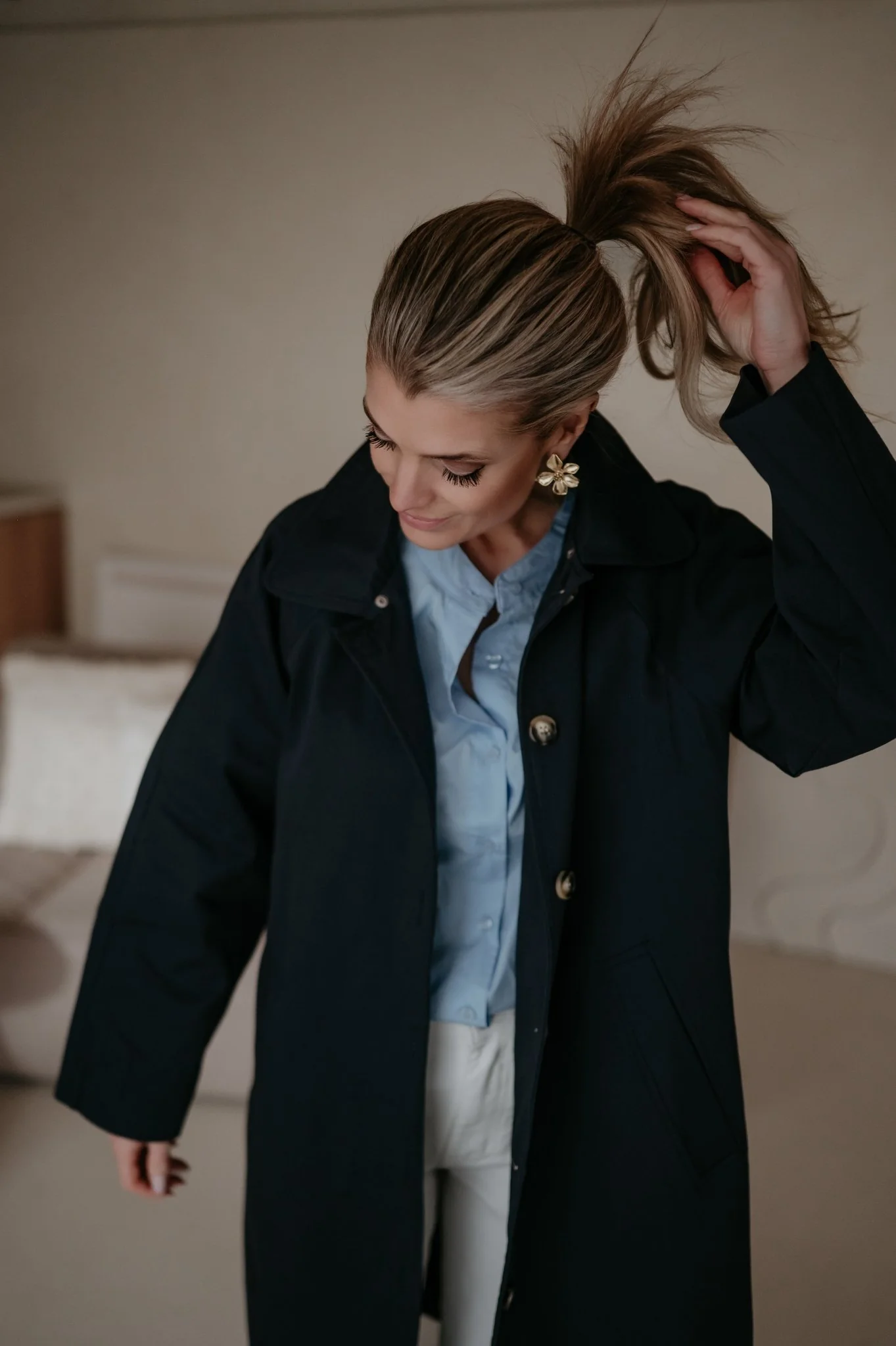 Dralini coat I Navy Blue - Image 8