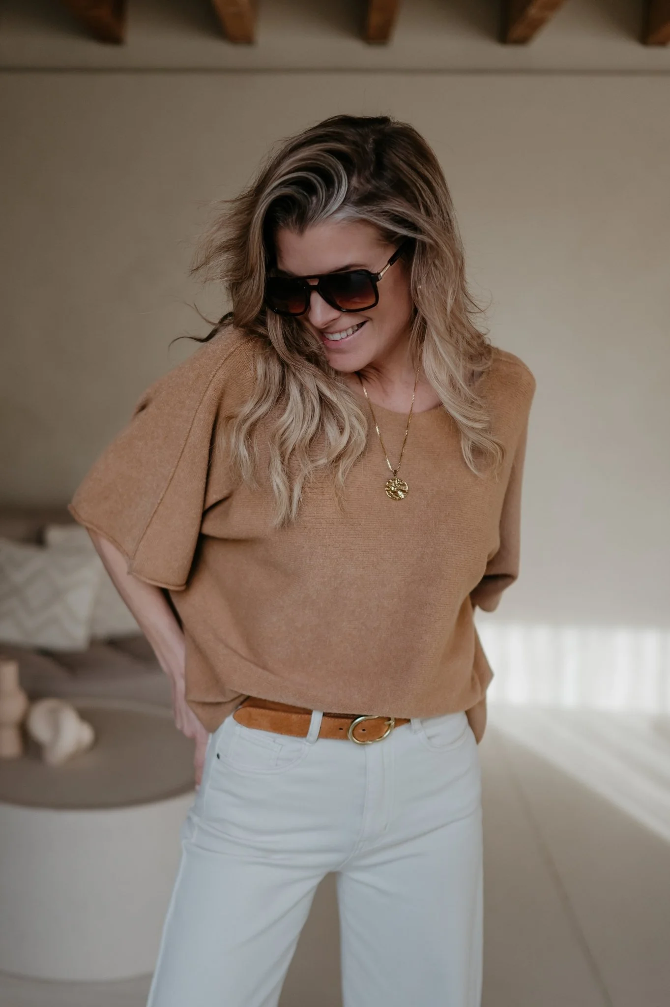Ebide knit I Camel - Image 13