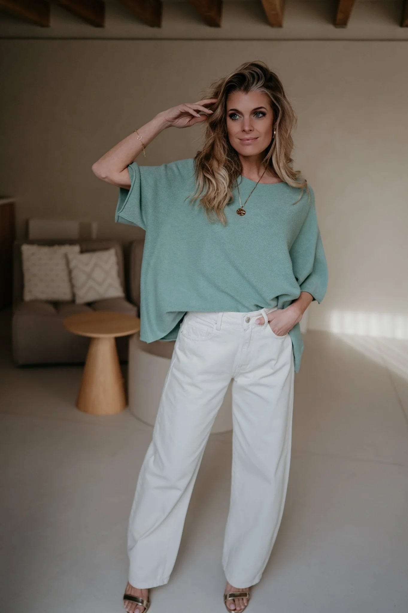 Ebide knit I Turquoise - Image 10