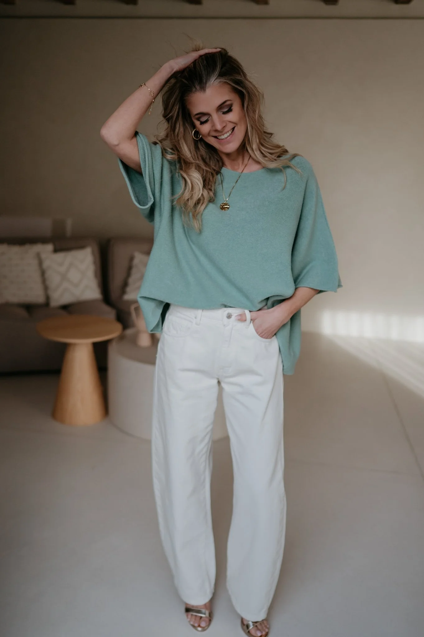 Ebide knit I Turquoise - Image 4
