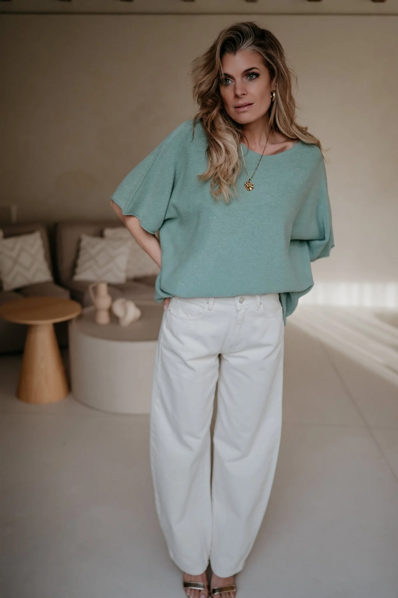 Ebide knit I Turquoise - Image 7
