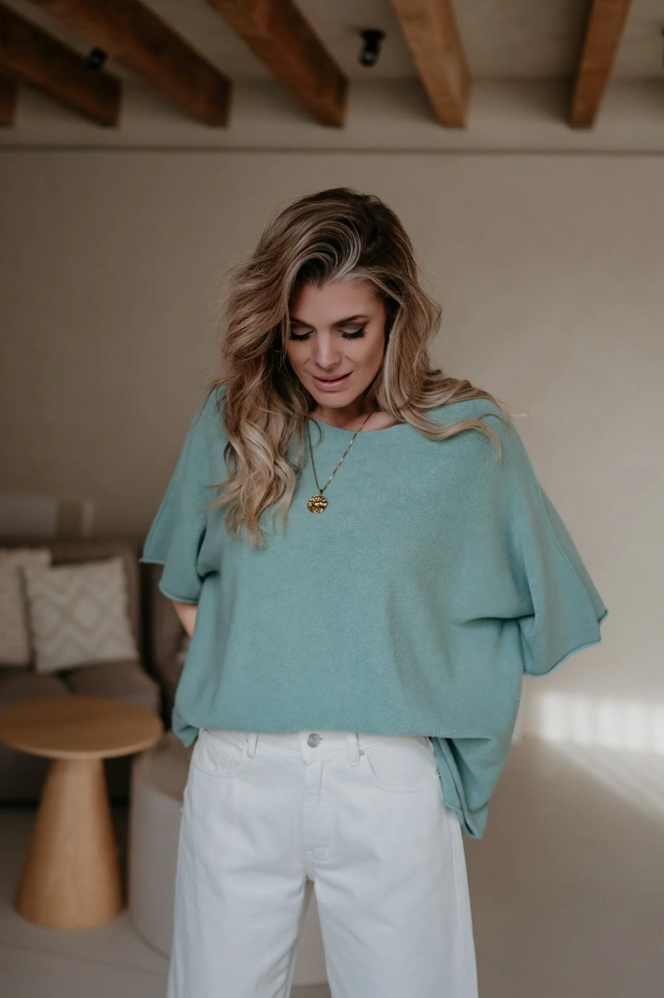 Ebide knit I Turquoise - Image 8