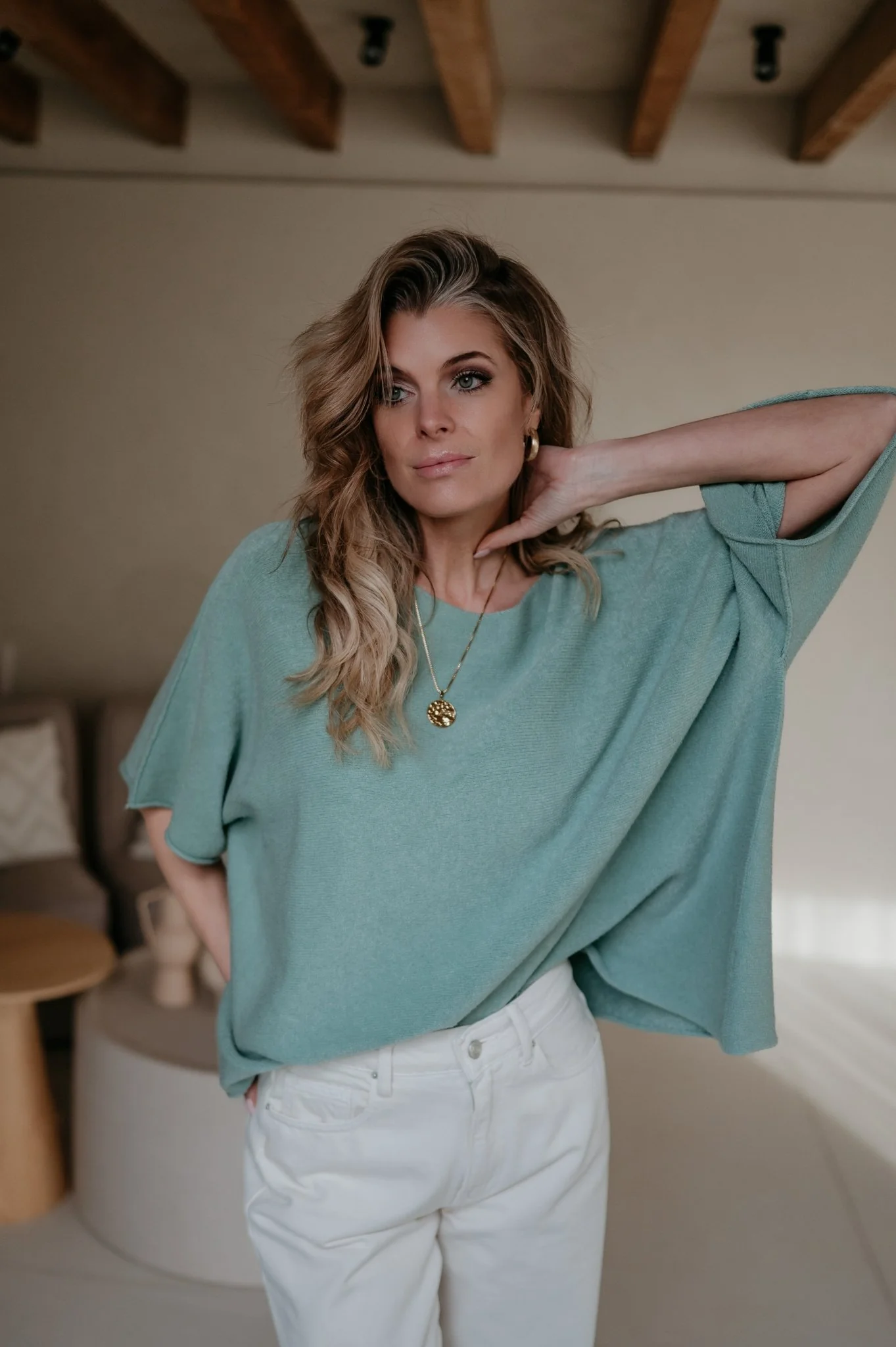 Ebide knit I Turquoise - Image 9