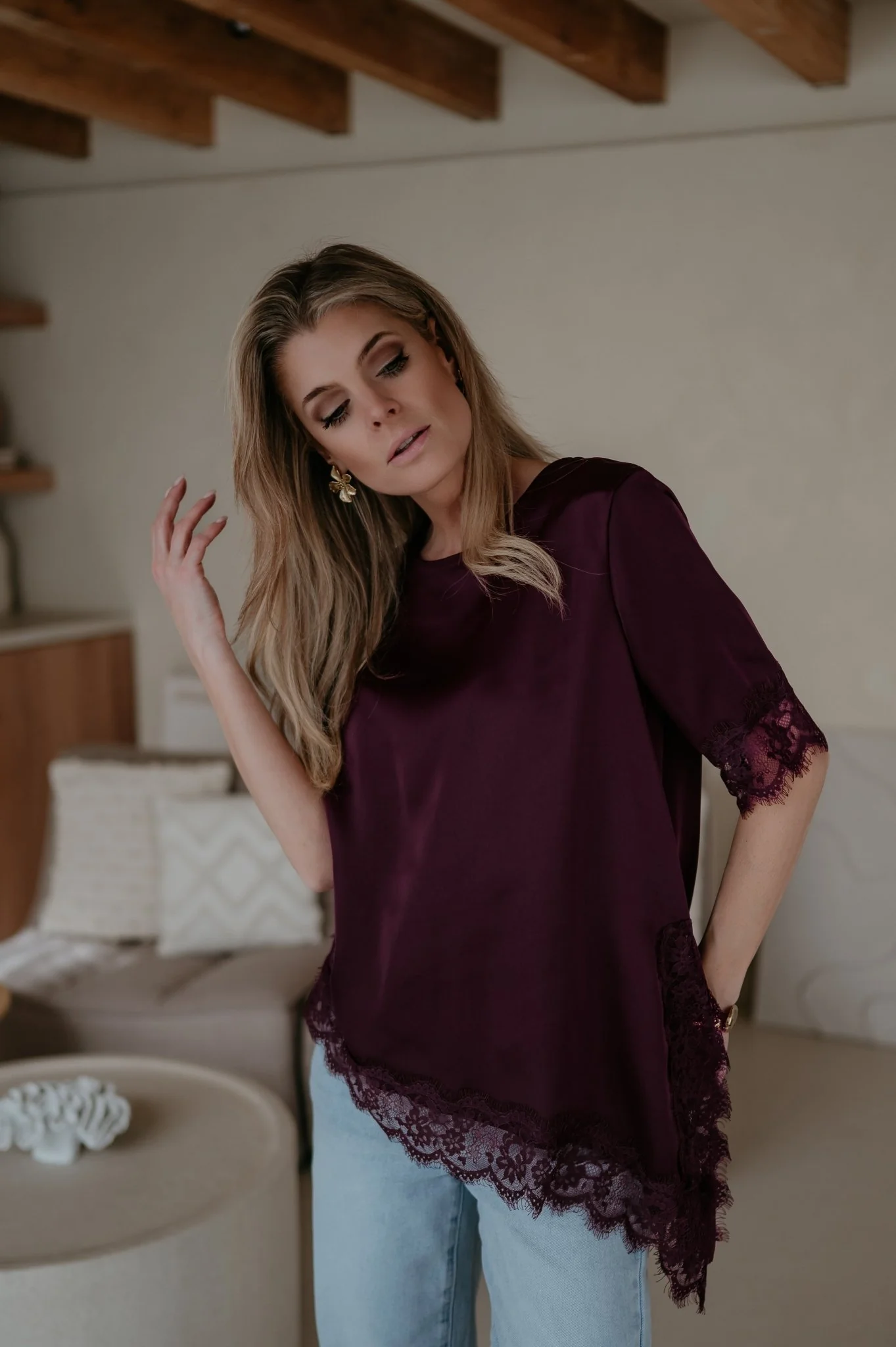 Elece top I Burgundy - Image 11