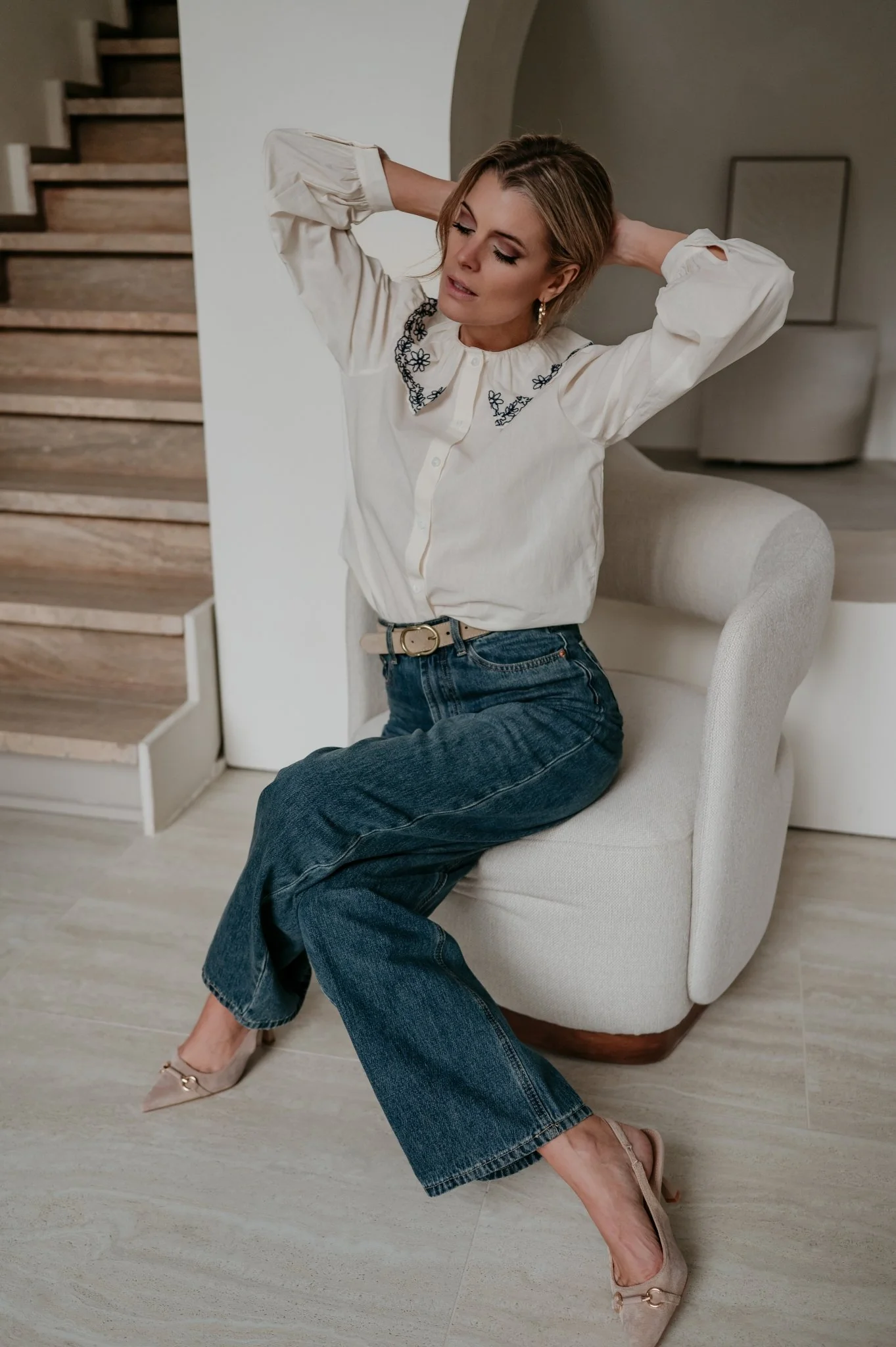 Elento blouse I Ecru - Image 10