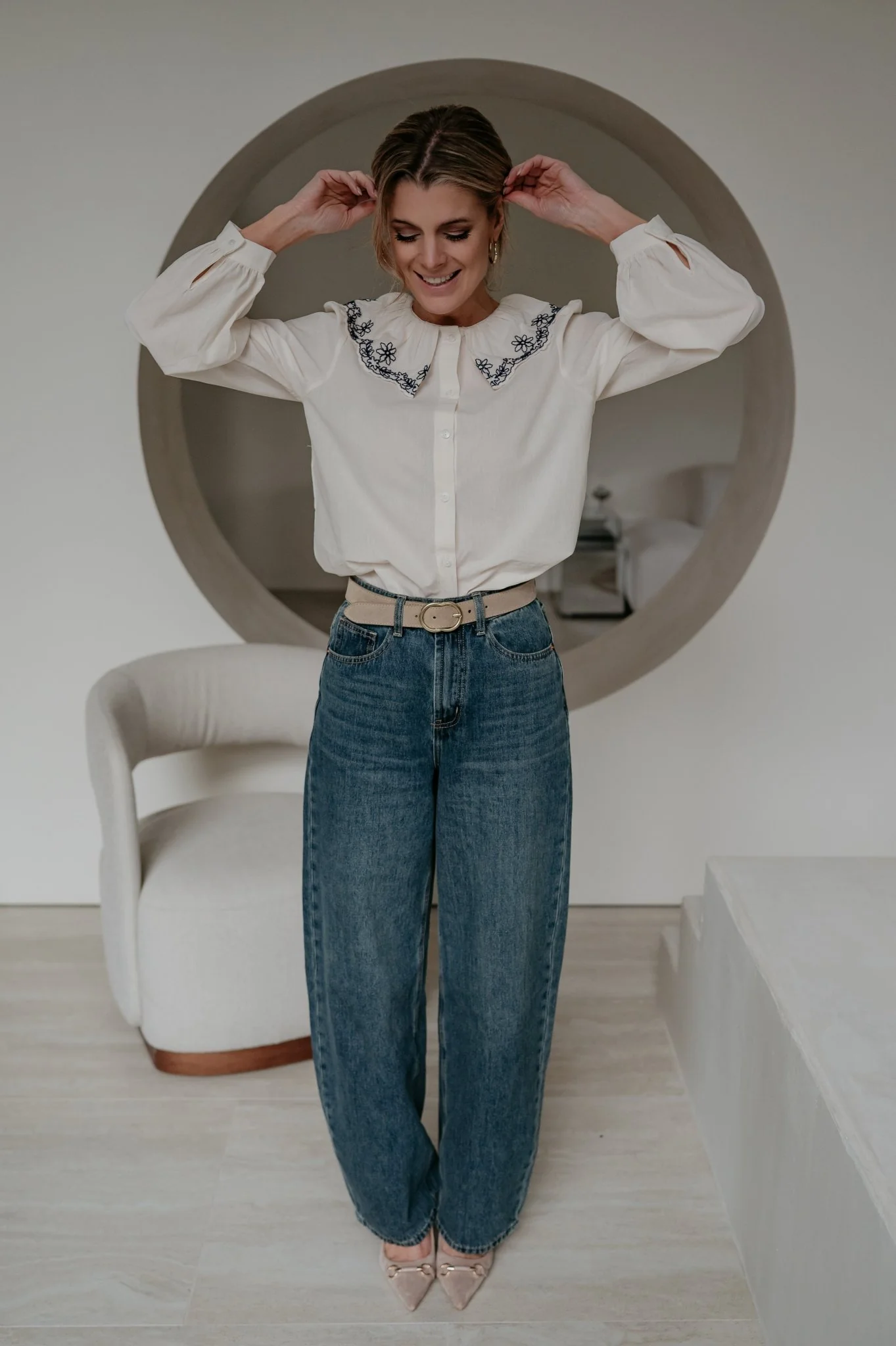 Elento blouse I Ecru - Image 11