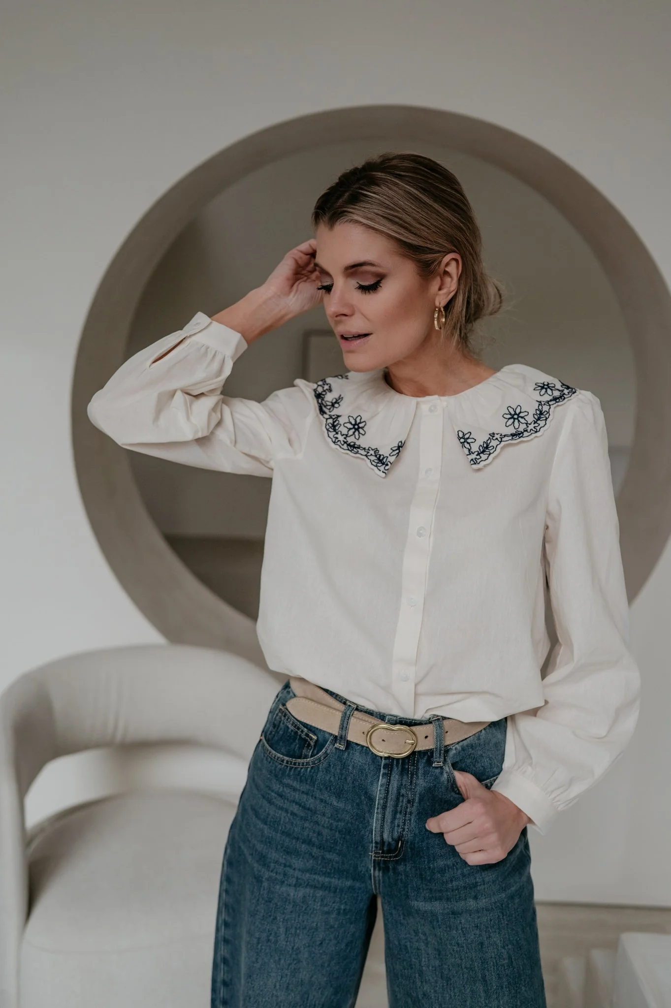 Elento blouse I Ecru - Image 12
