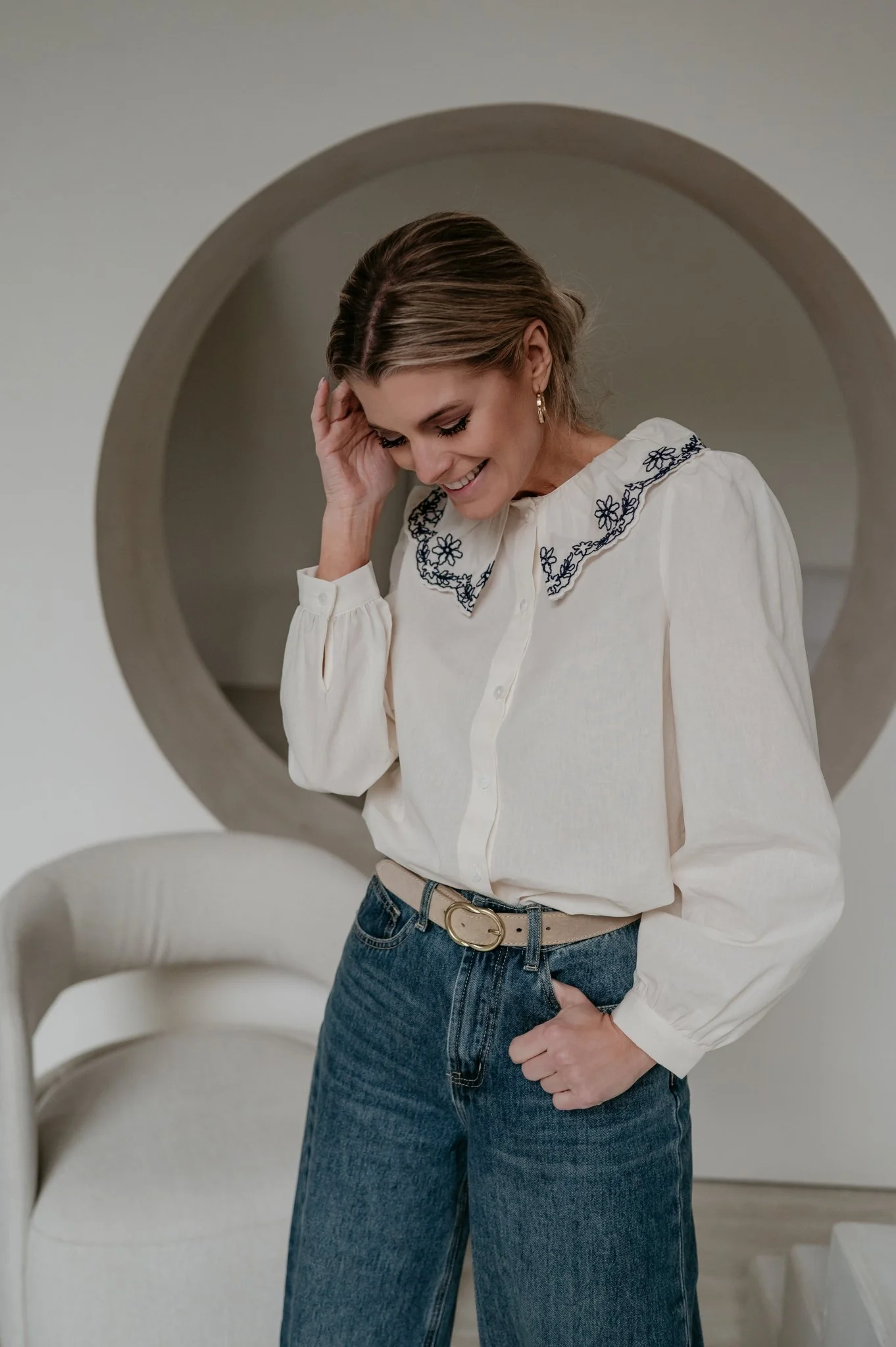 Elento blouse I Ecru - Image 14