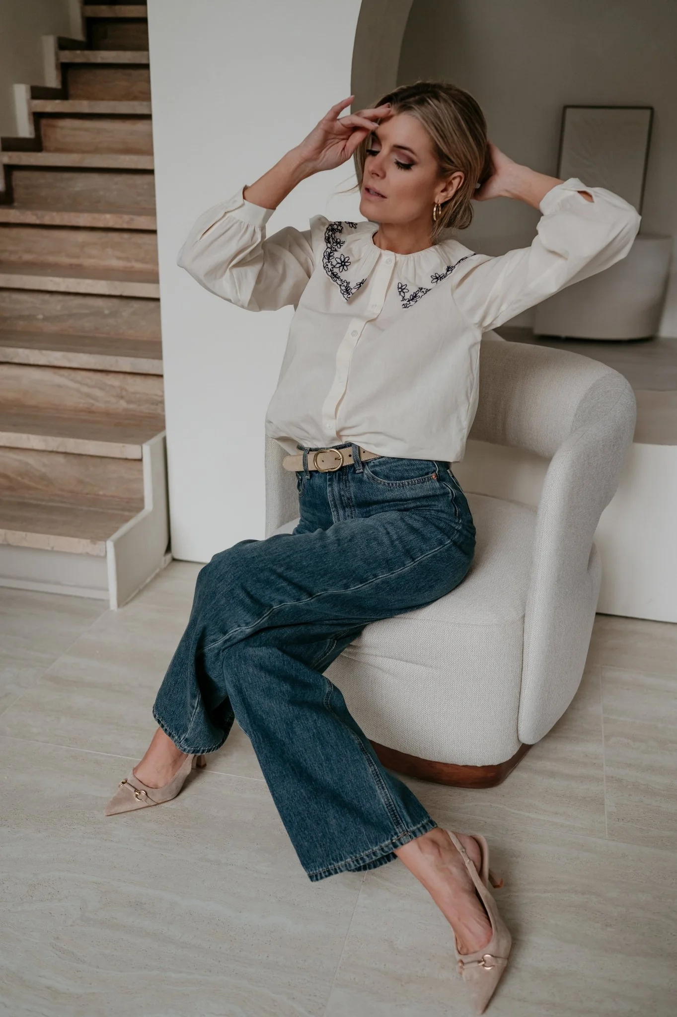 Elento blouse I Ecru - Image 18