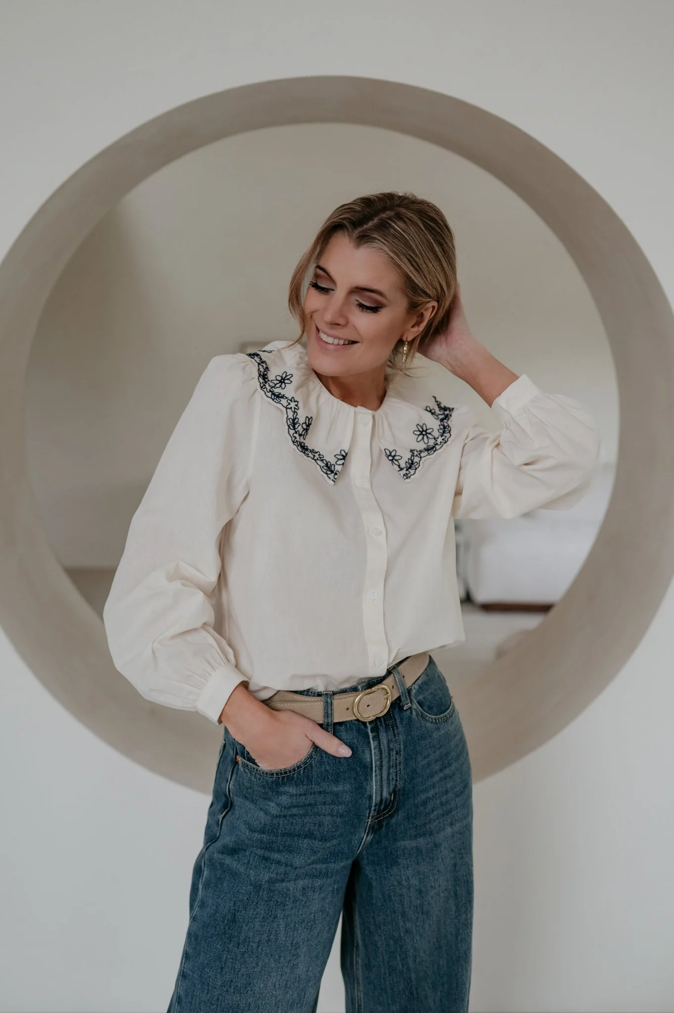 Elento blouse I Ecru - Image 2