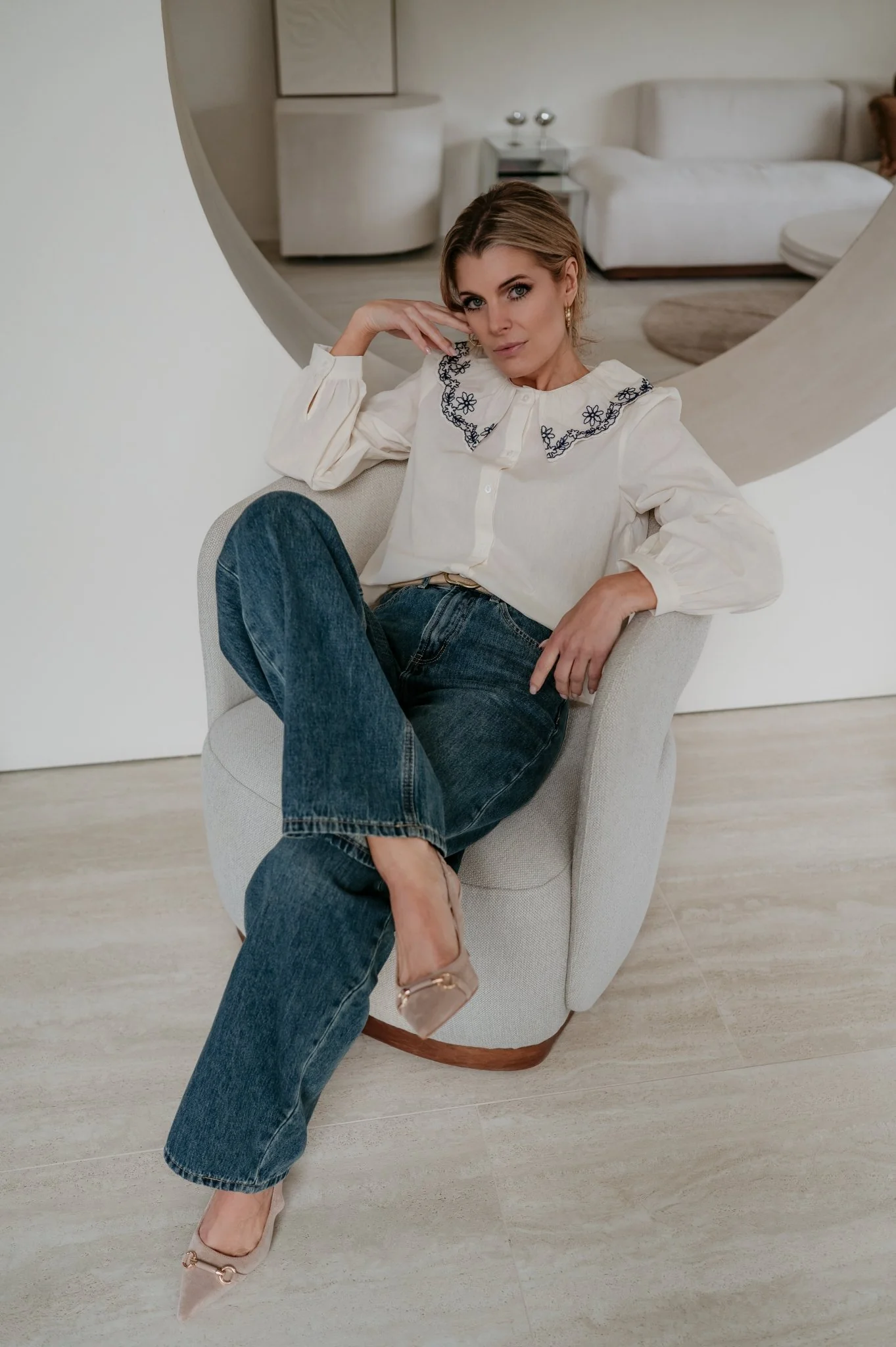 Elento blouse I Ecru - Image 8