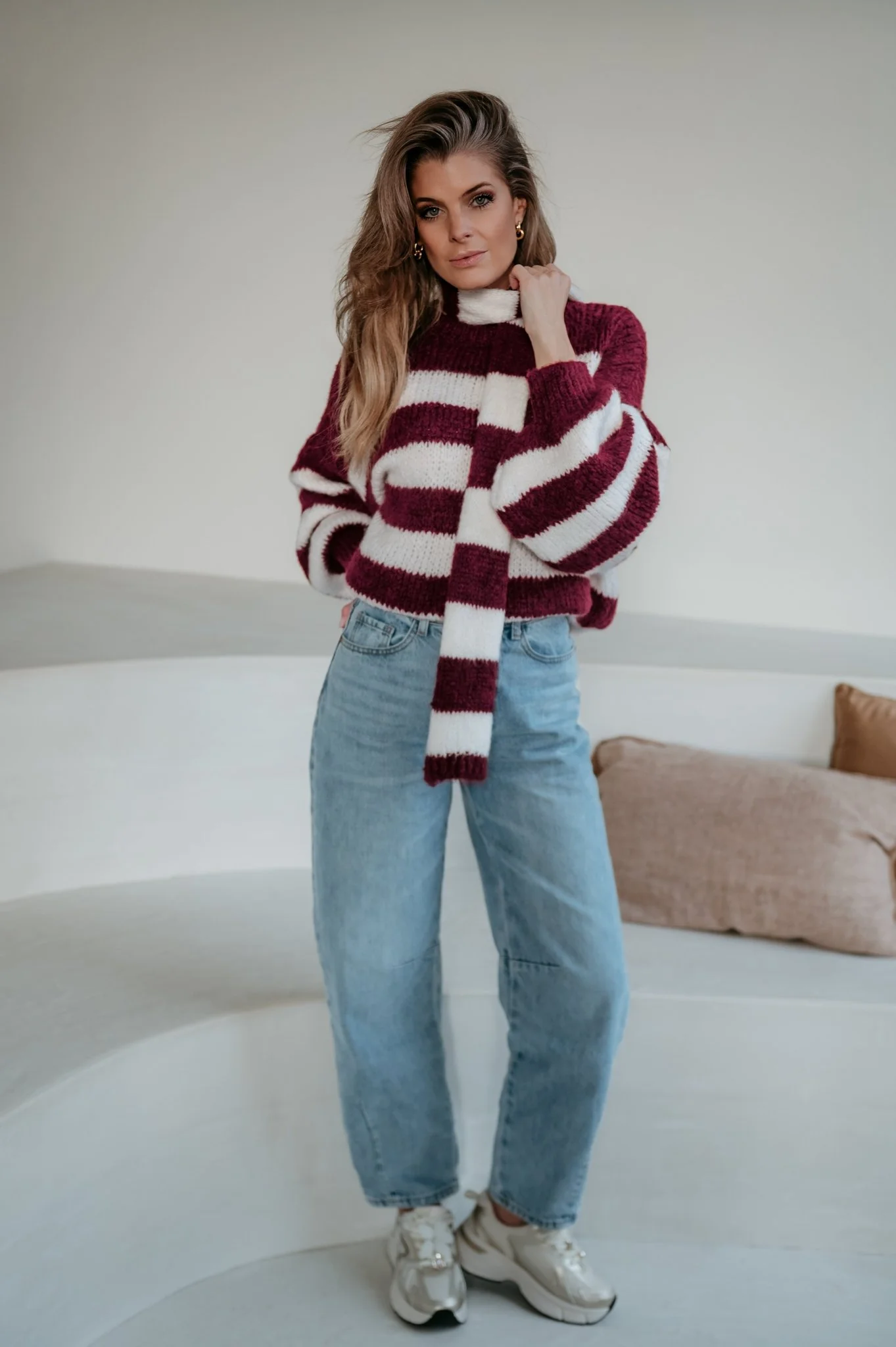 Elive knit & scarf I Bordeaux - Image 5