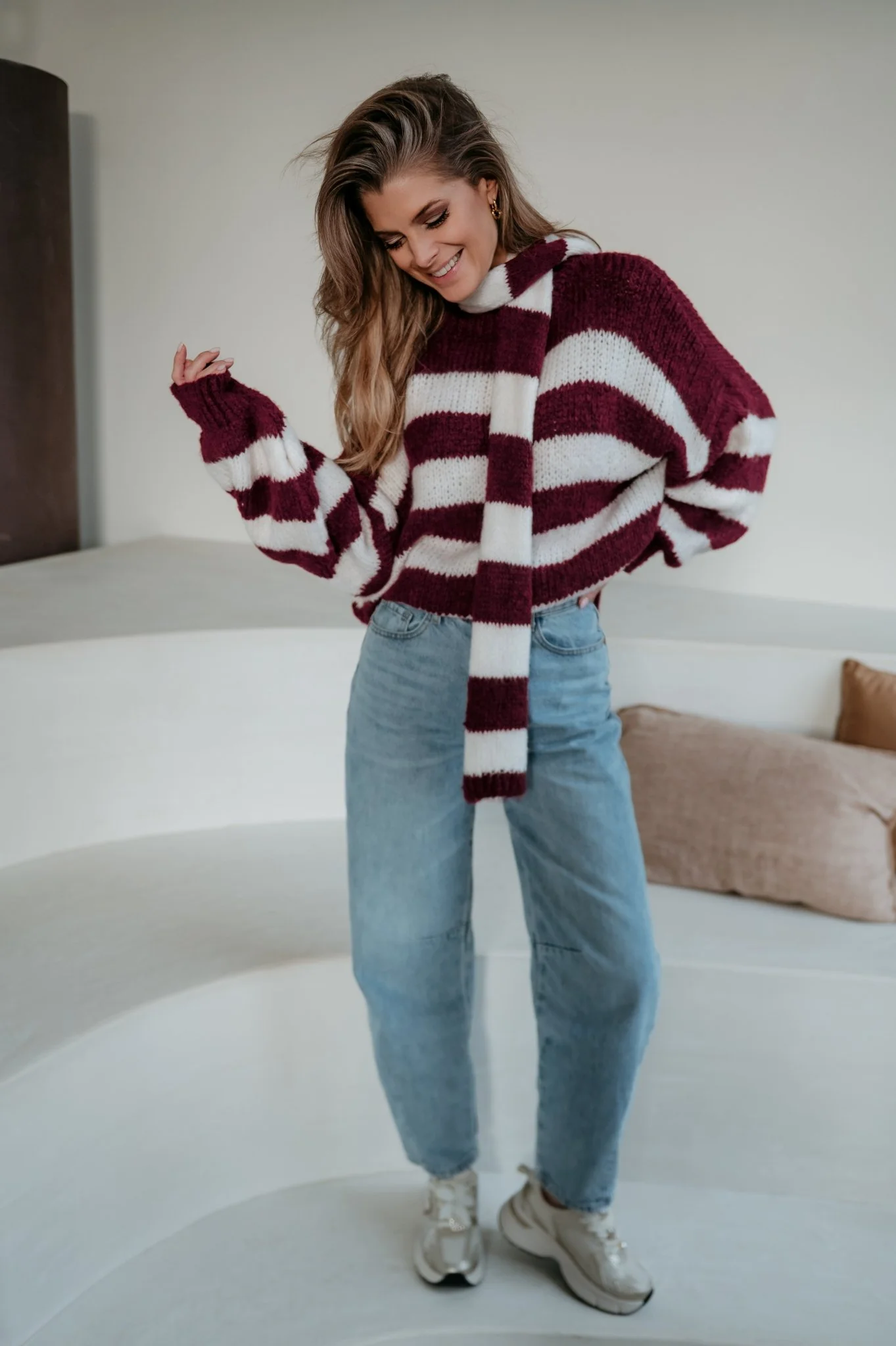 Elive knit & scarf I Bordeaux - Image 7