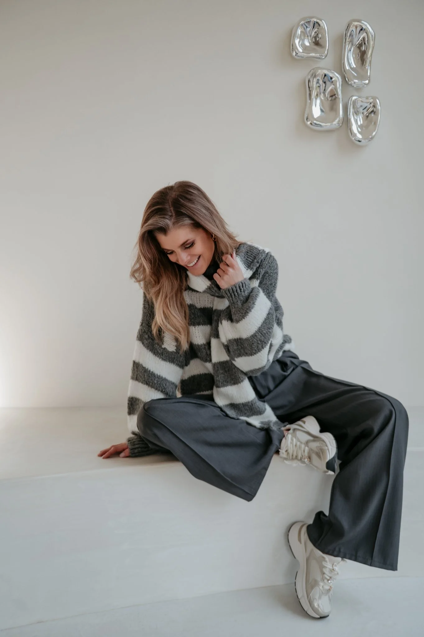 Elive knit & scarf I Grey - Image 2