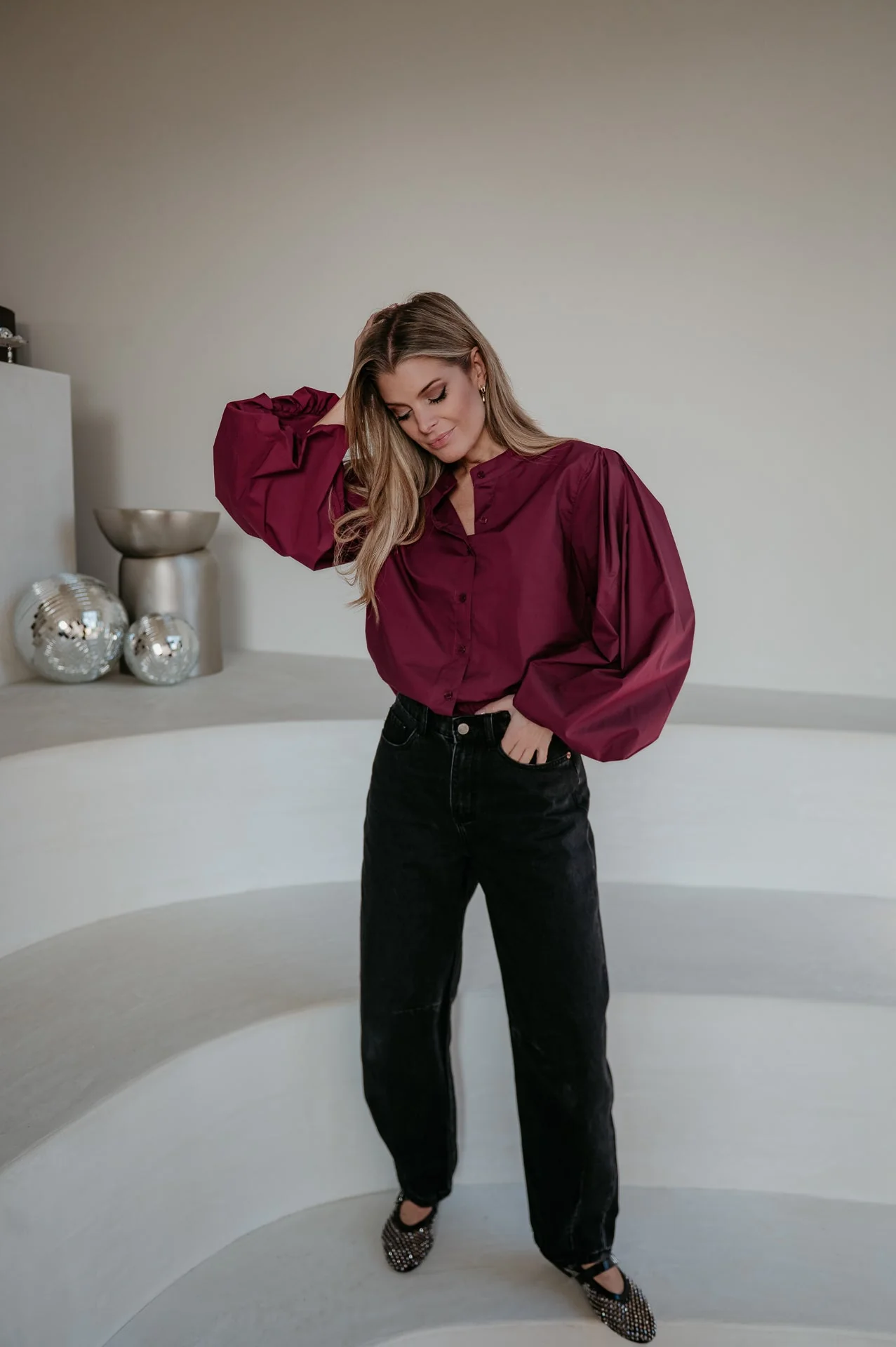 Emuno shirt I Bordeaux - Image 2