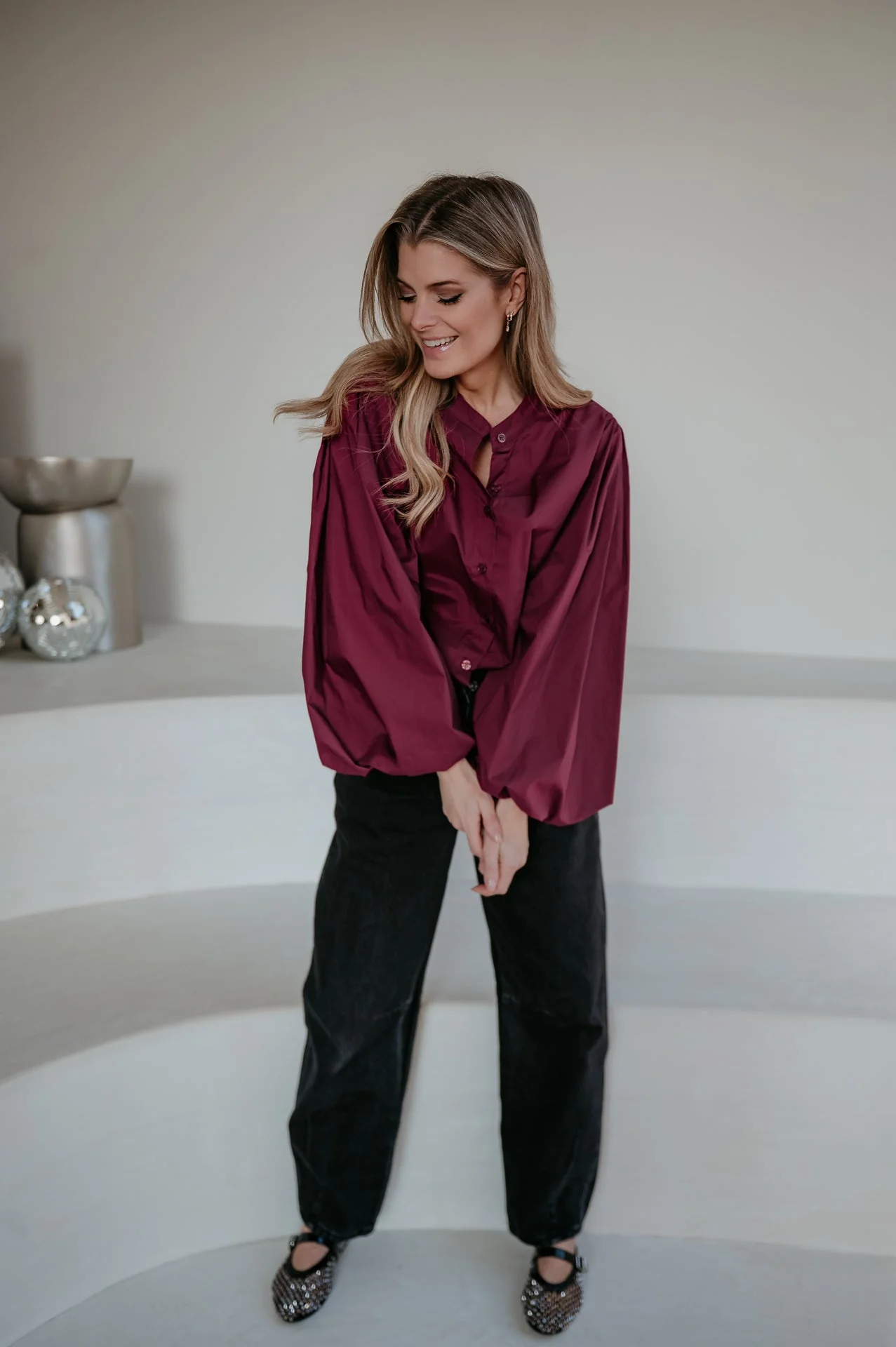 Emuno shirt I Bordeaux - Image 8