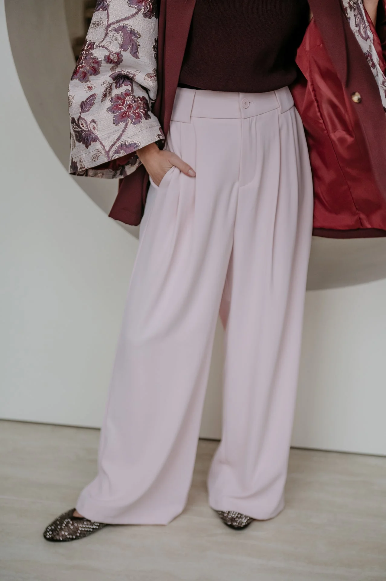 Fiaccola trousers I Powder Rose - Image 2