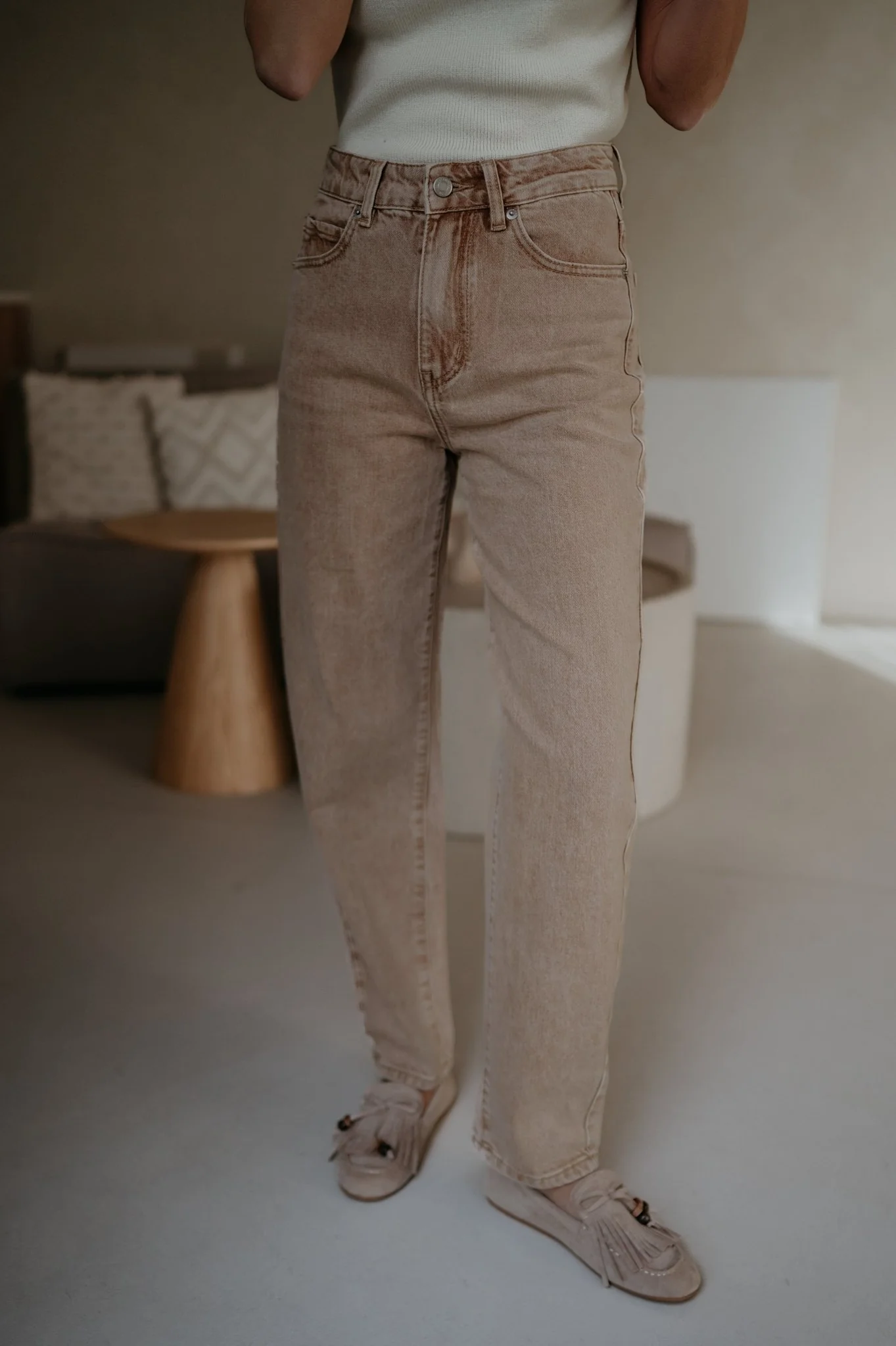 Ilede jeans I Taupe