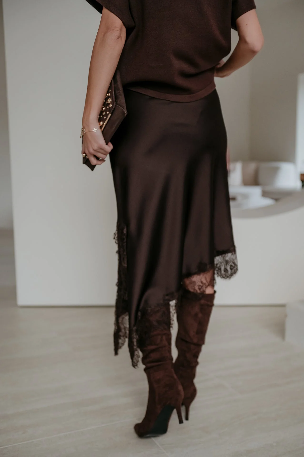 Ledreva skirt I Chocolate Brown - Image 5