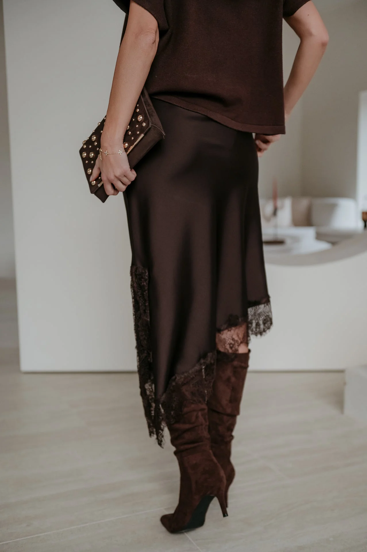 Ledreva skirt I Chocolate Brown - Image 8