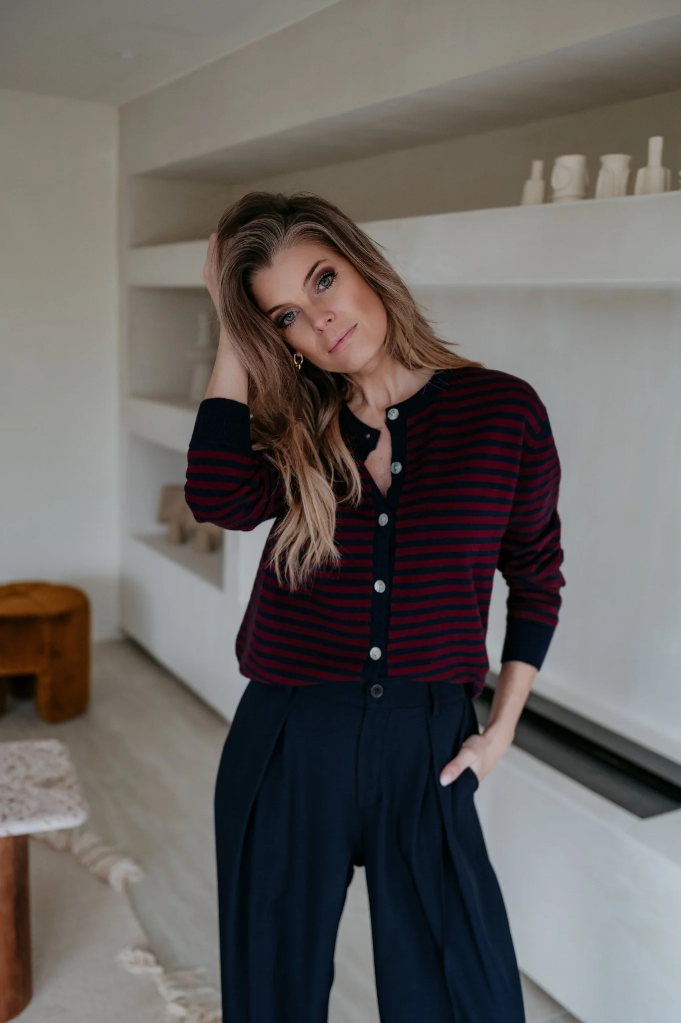 Lenoli cardigan I Burgundy - Image 12