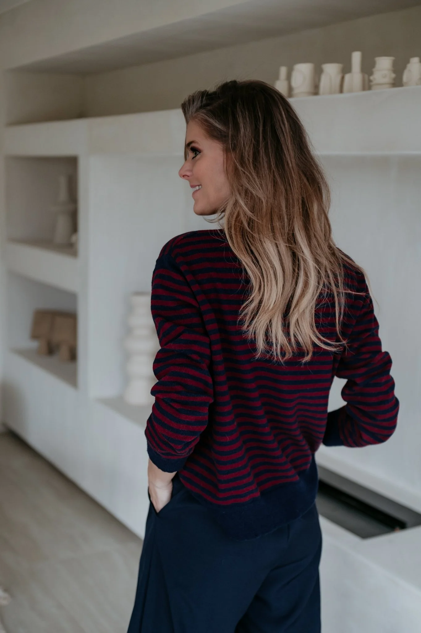 Lenoli cardigan I Burgundy - Image 6