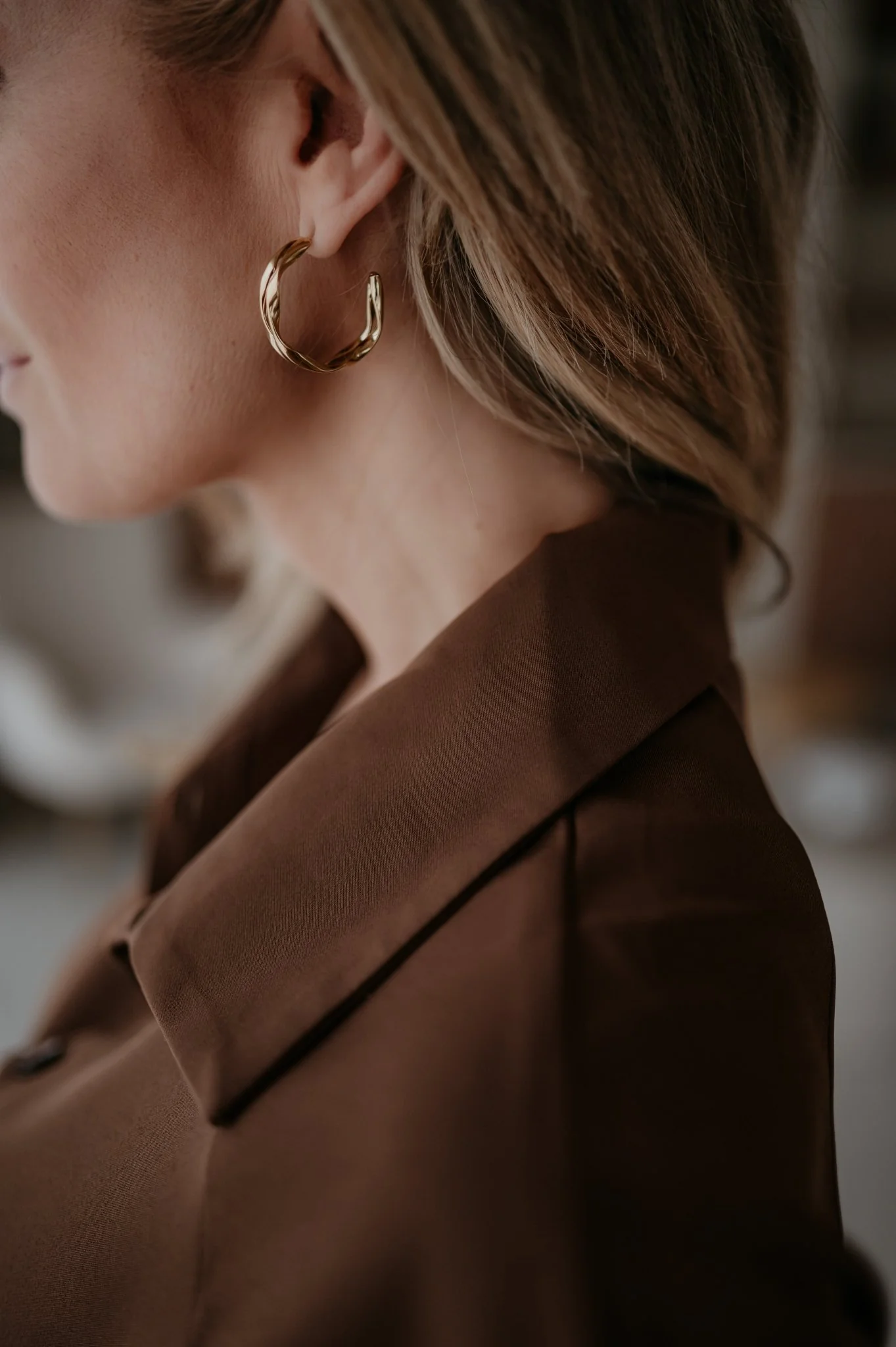 Lire earrings I Gold