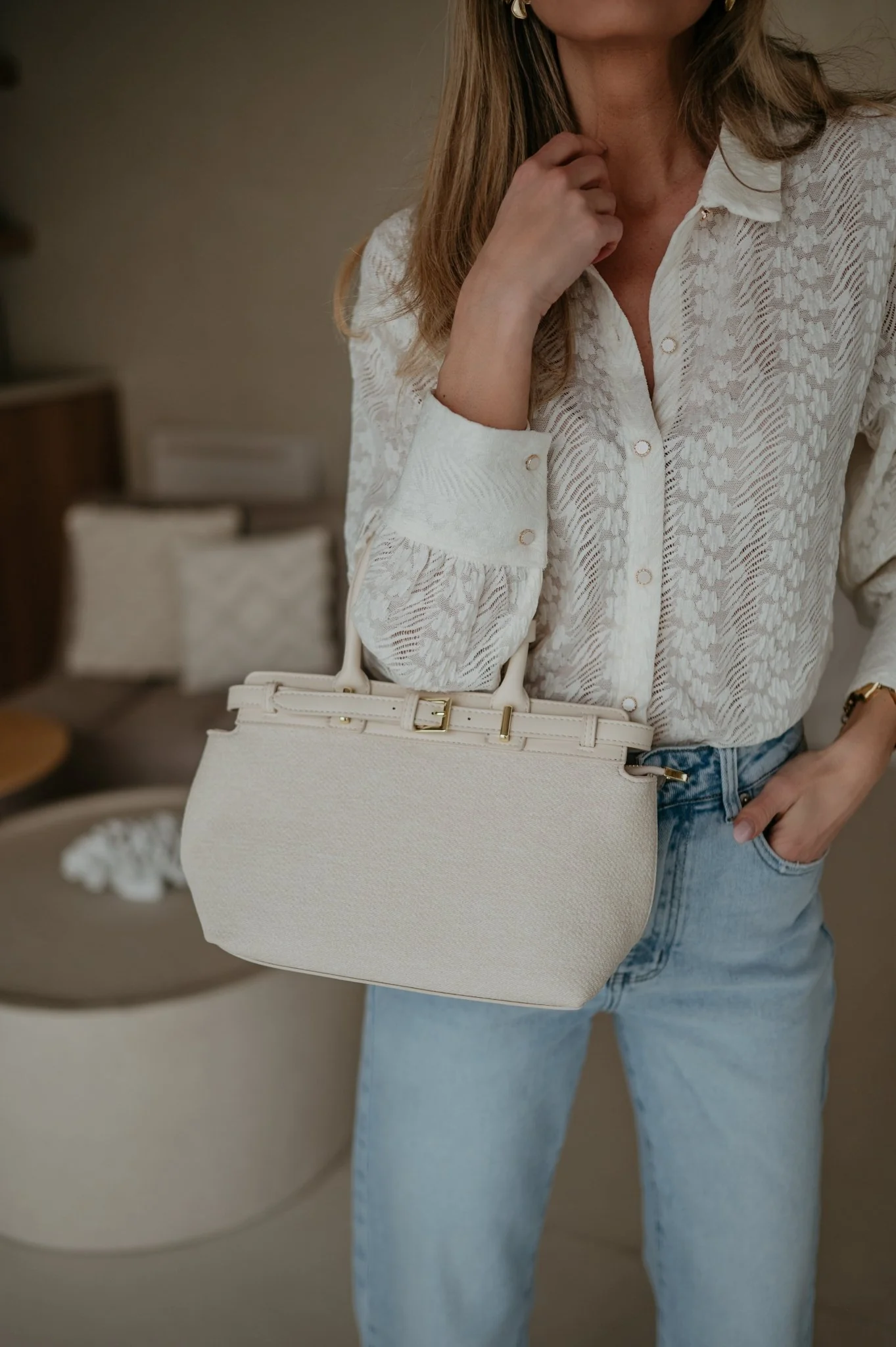 Mandarino handbag I Ecru - Image 3