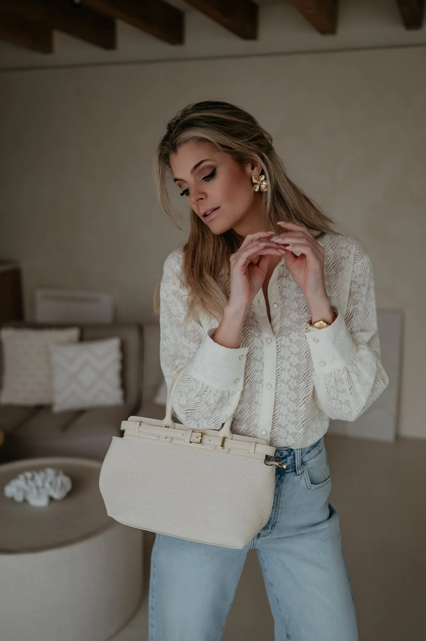 Mandarino handbag I Ecru - Image 5
