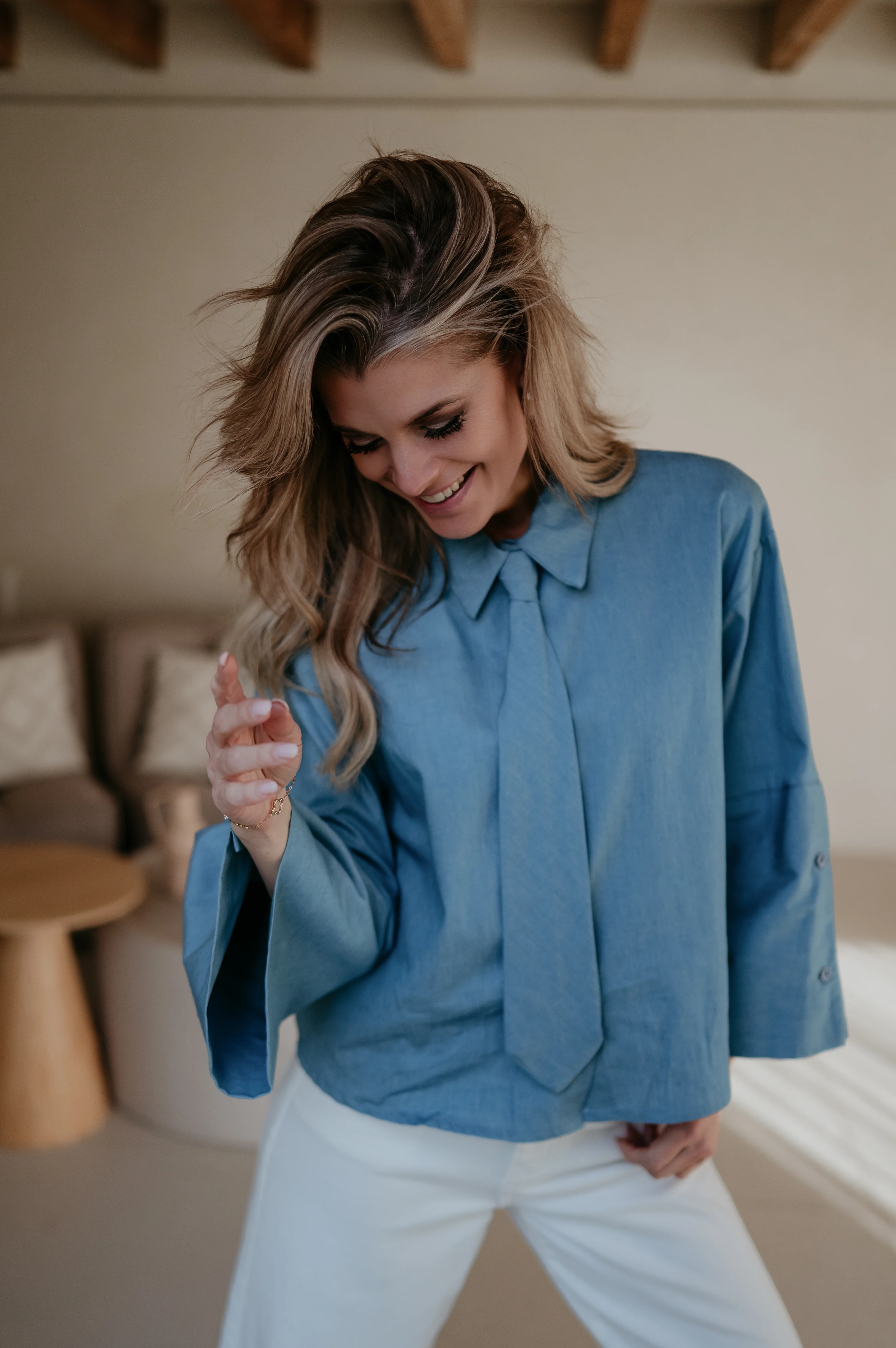Medena shirt I Blue - Image 6
