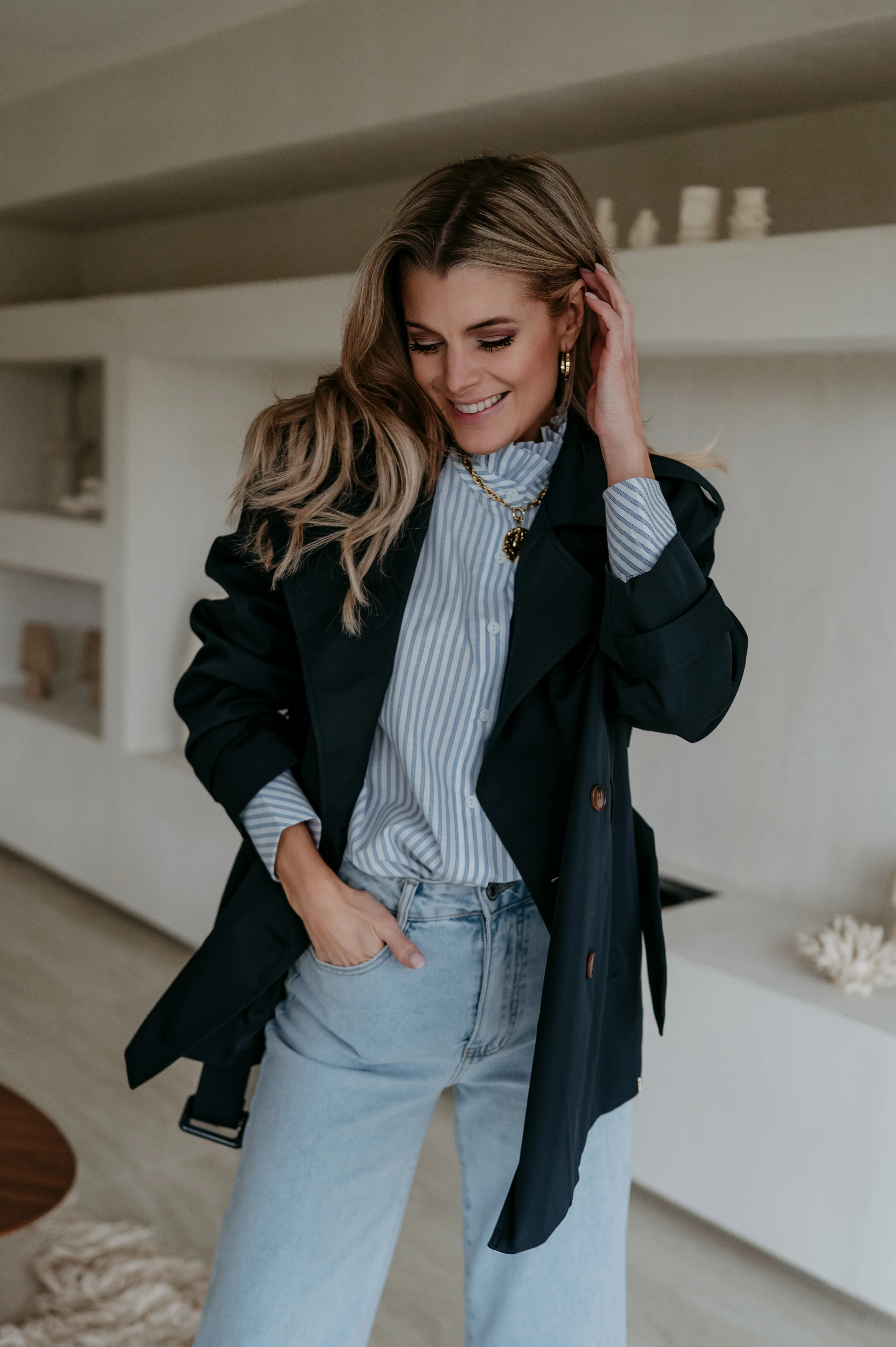 Menesi coat I Navy Blue