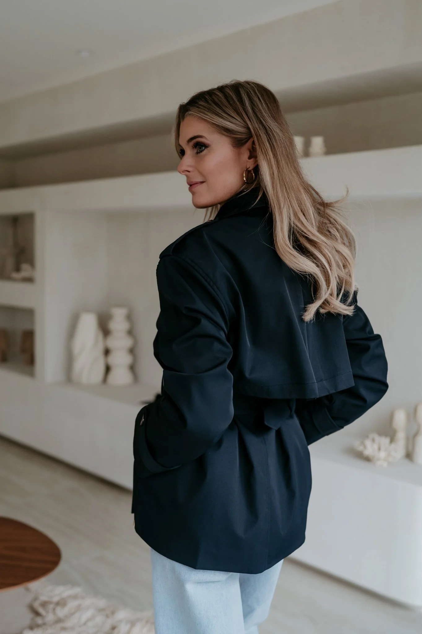 Menesi coat I Navy Blue - Image 11