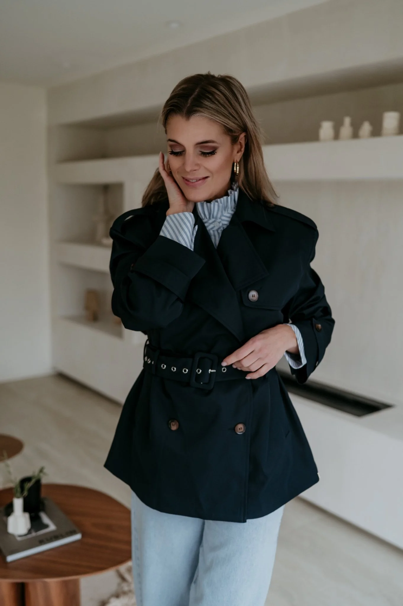 Menesi coat I Navy Blue - Image 12
