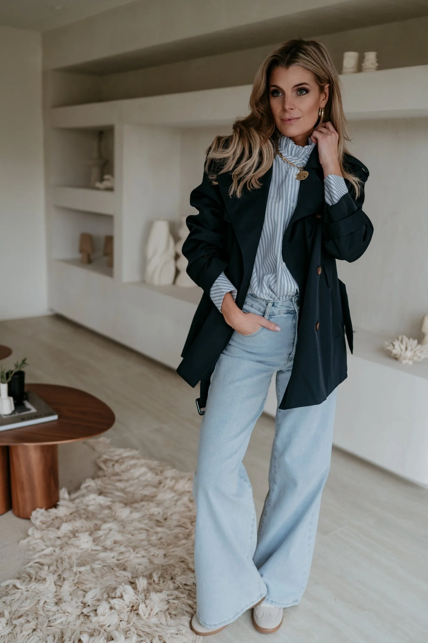 Menesi coat I Navy Blue - Image 2