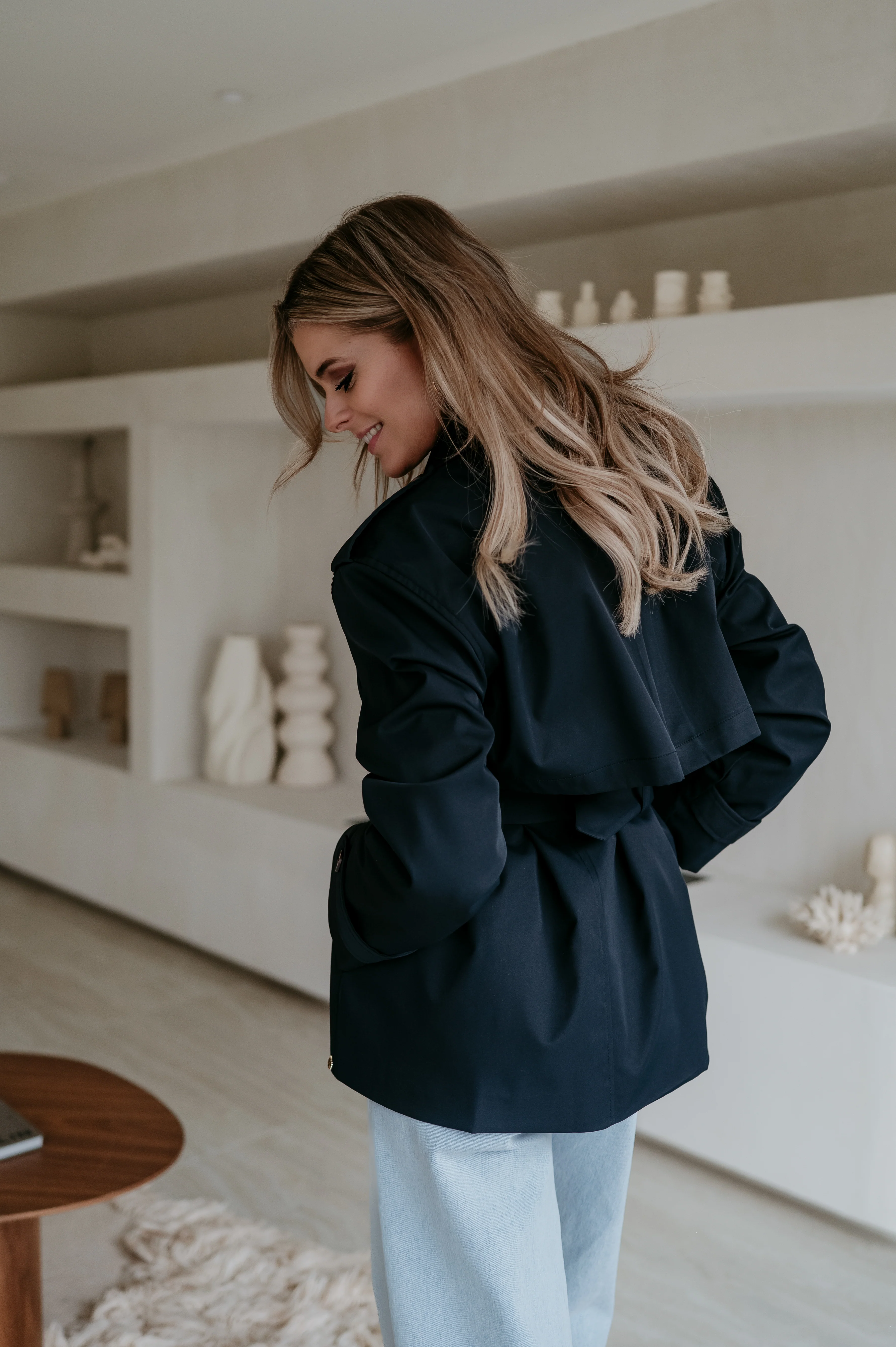 Menesi coat I Navy Blue - Image 4