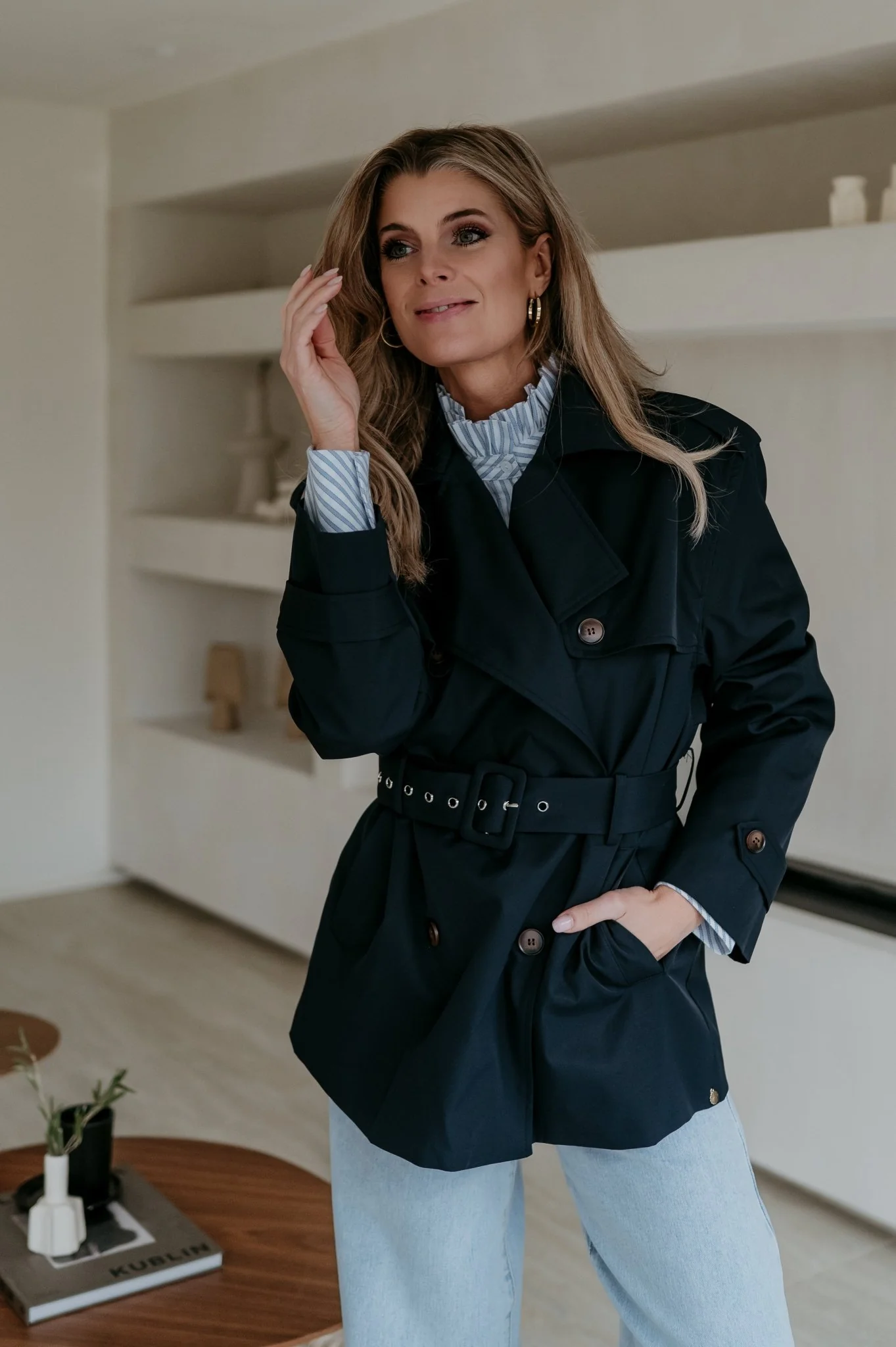 Menesi coat I Navy Blue - Image 9