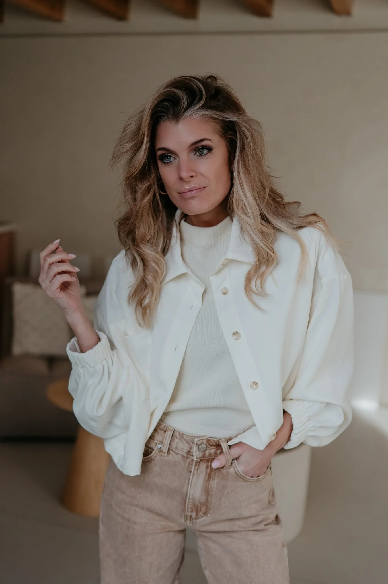 Mide jacket I Ecru - Image 4