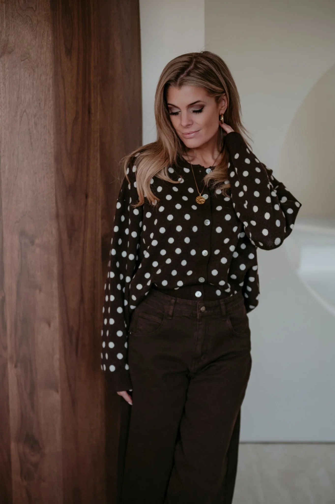 Mone cardigan I Chocolate Brown - Image 8