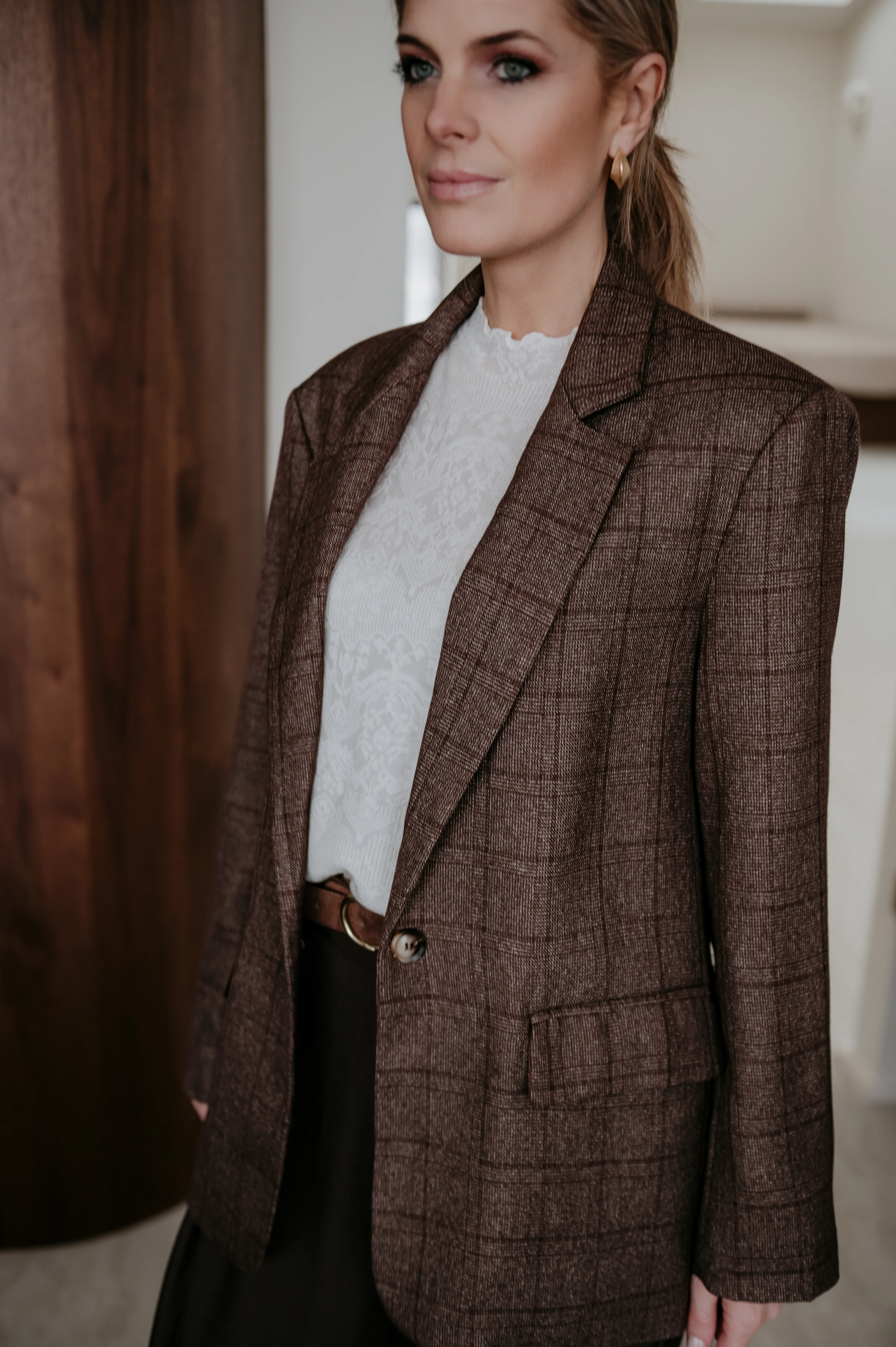 Nagide blazer I Chocolate Brown - Image 6