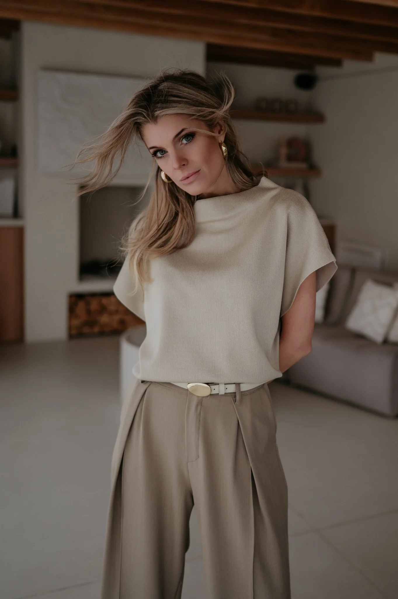 Nante top I Beige