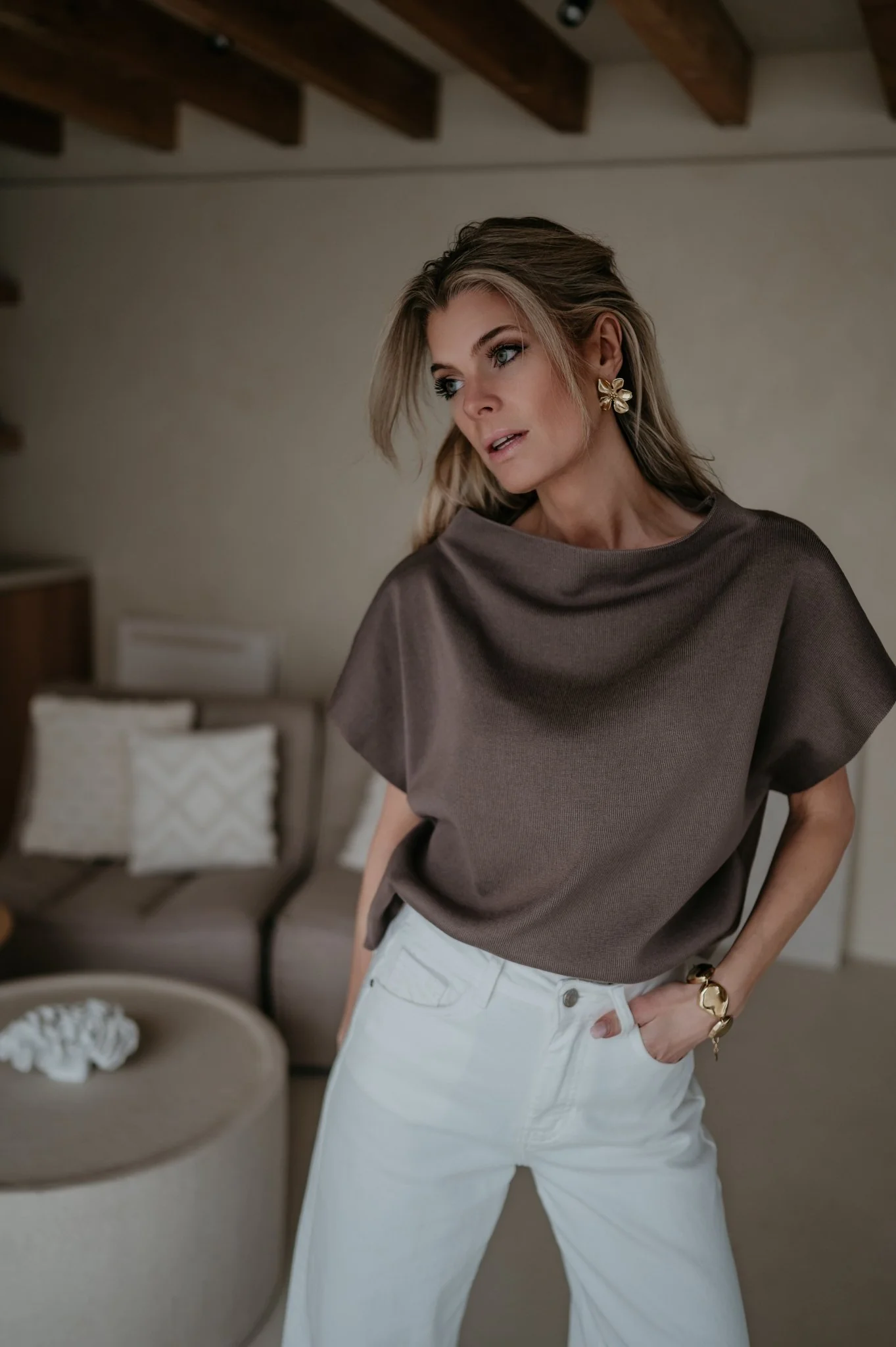 Nante top I Taupe - Image 10