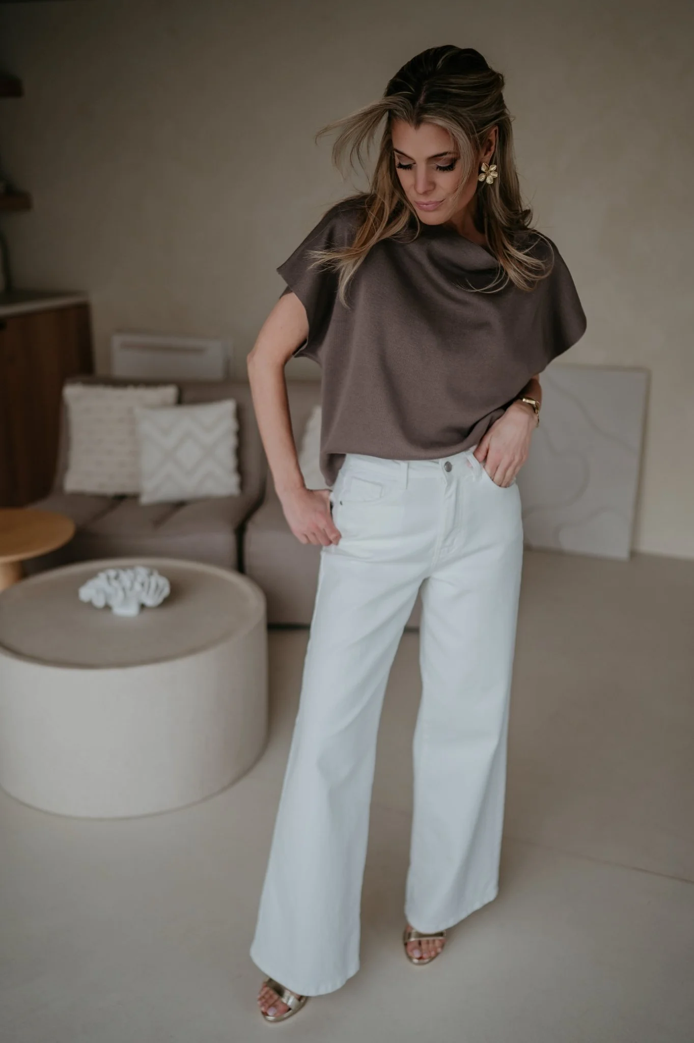 Nante top I Taupe - Image 3