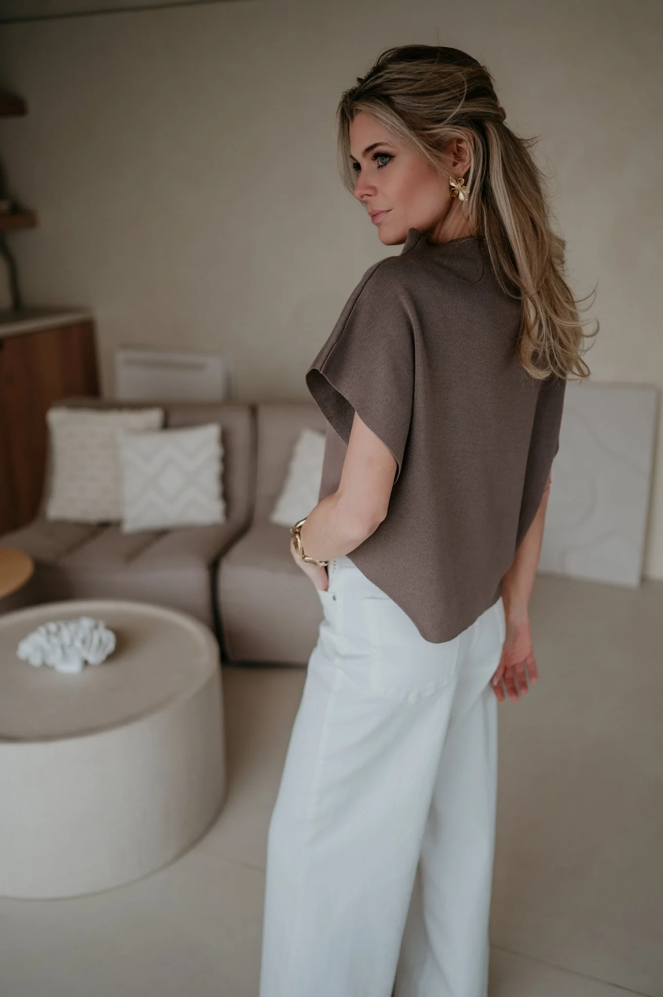 Nante top I Taupe - Image 4