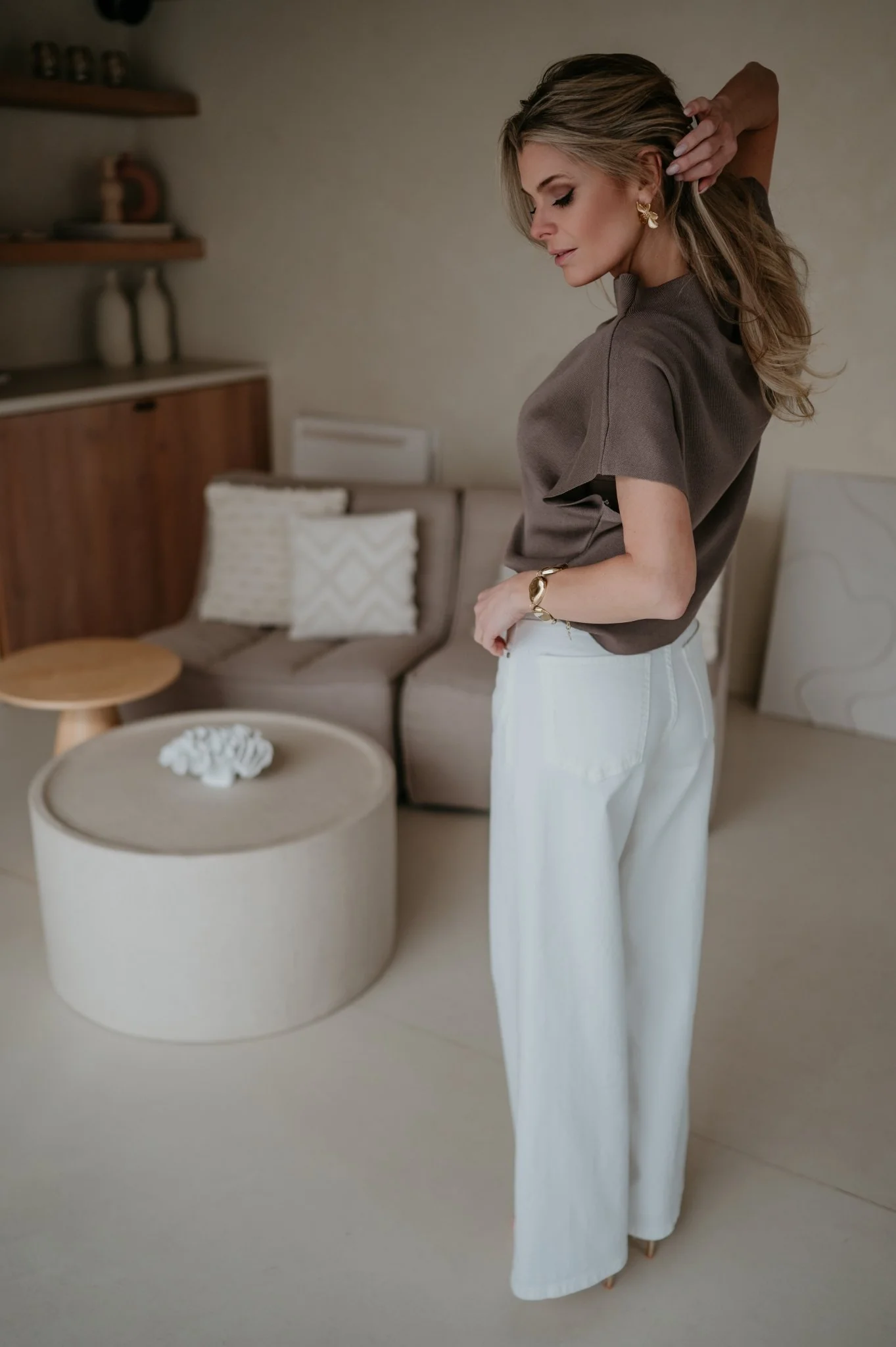 Nante top I Taupe - Image 9