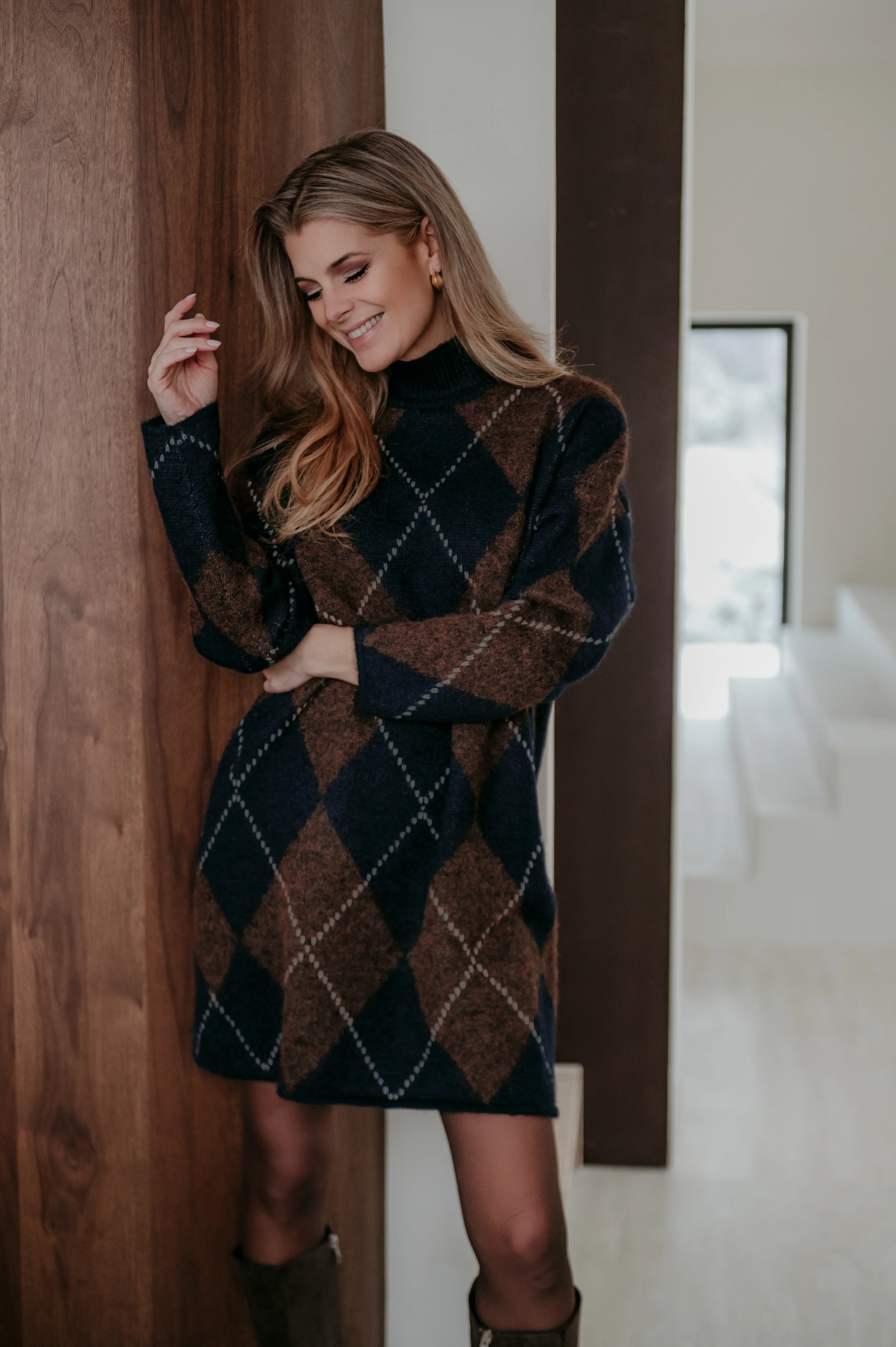 Netuso dress I Navy Brown